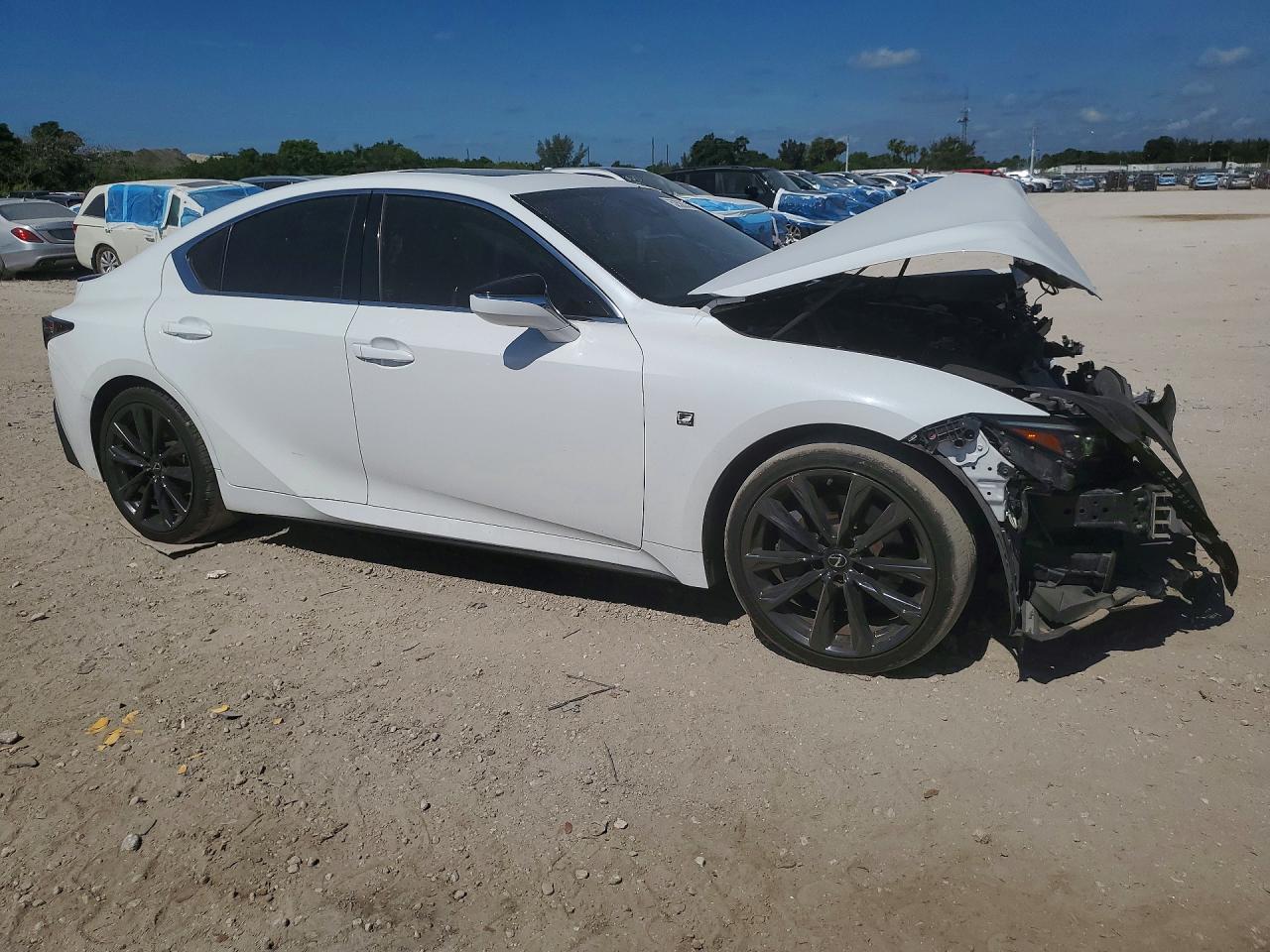 2021 Lexus Is 350 F Sport White vin: JTHGZ1B21M5046128