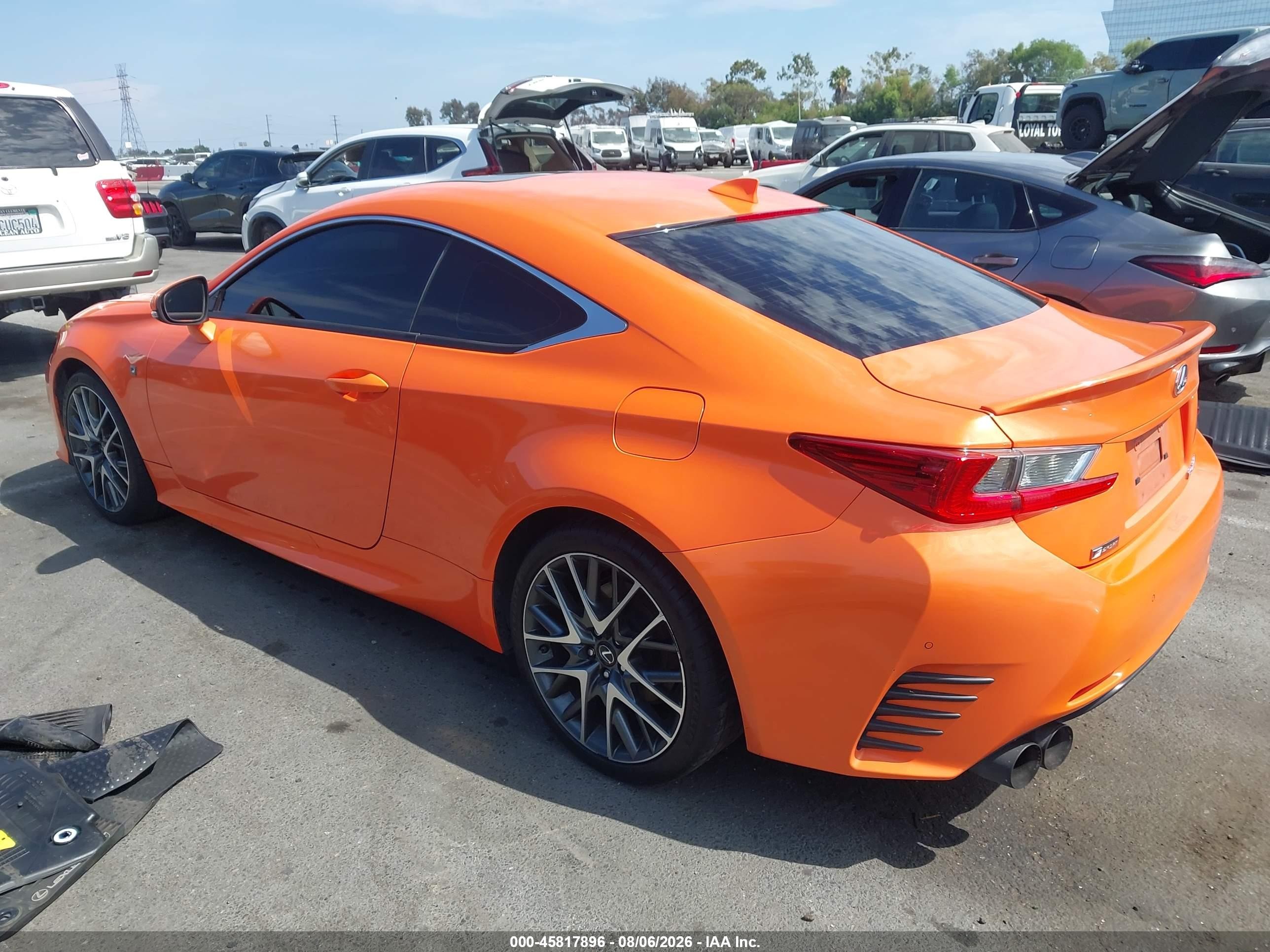 2016 Lexus Rc 200t   Orange vin: JTHHA5BC1G5001013