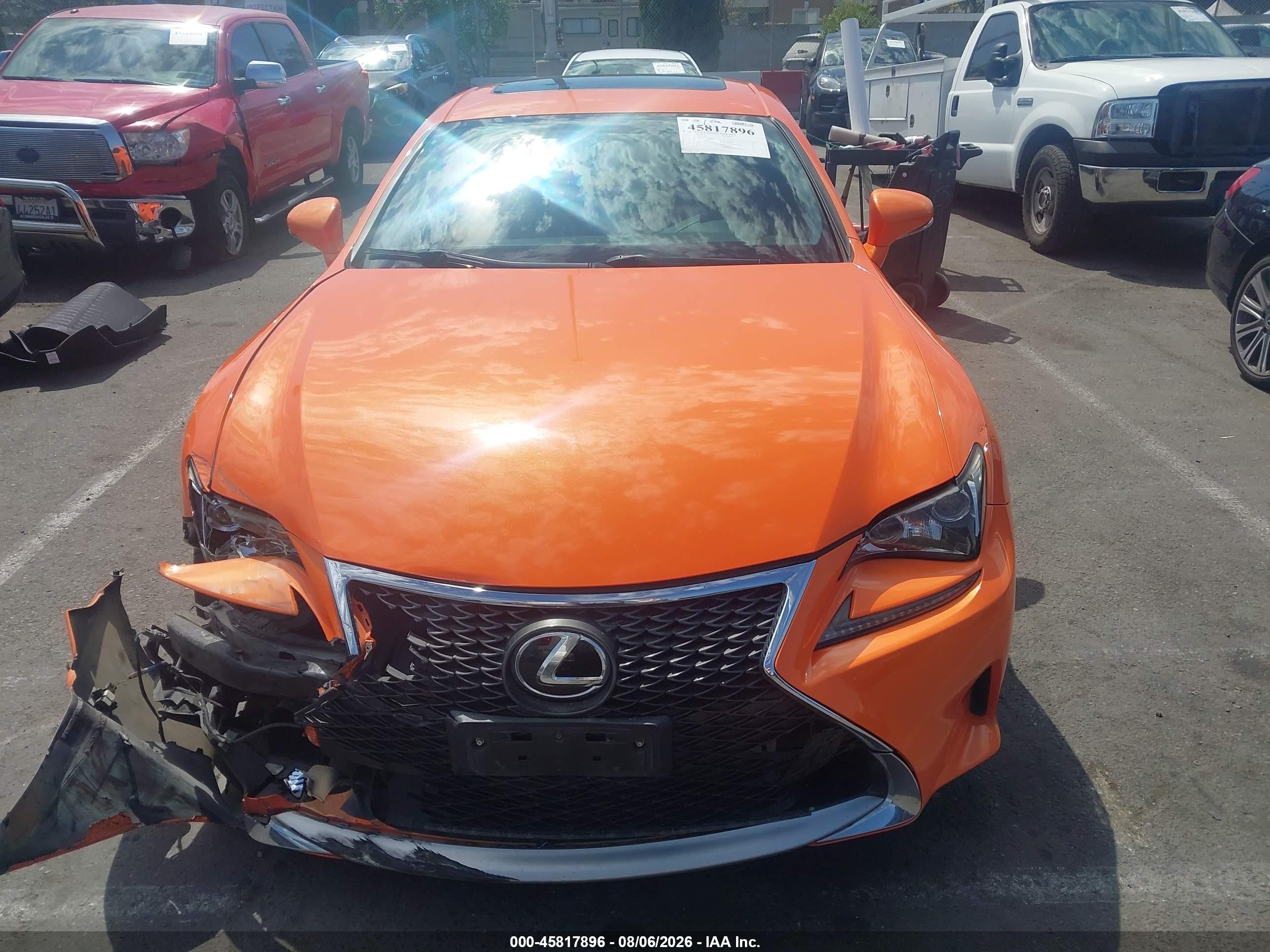 2016 Lexus Rc 200t   Orange vin: JTHHA5BC1G5001013