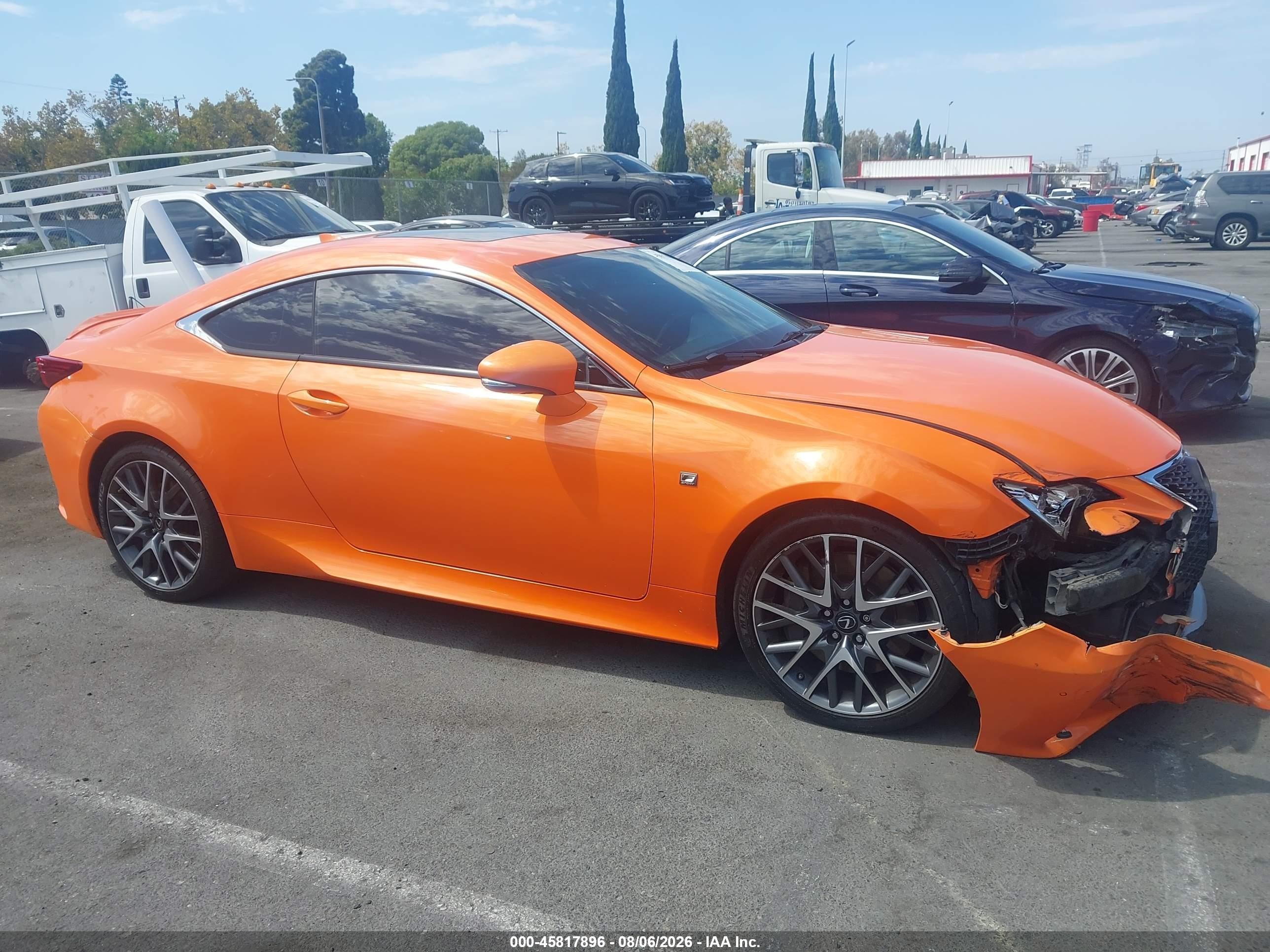 2016 Lexus Rc 200t   Orange vin: JTHHA5BC1G5001013