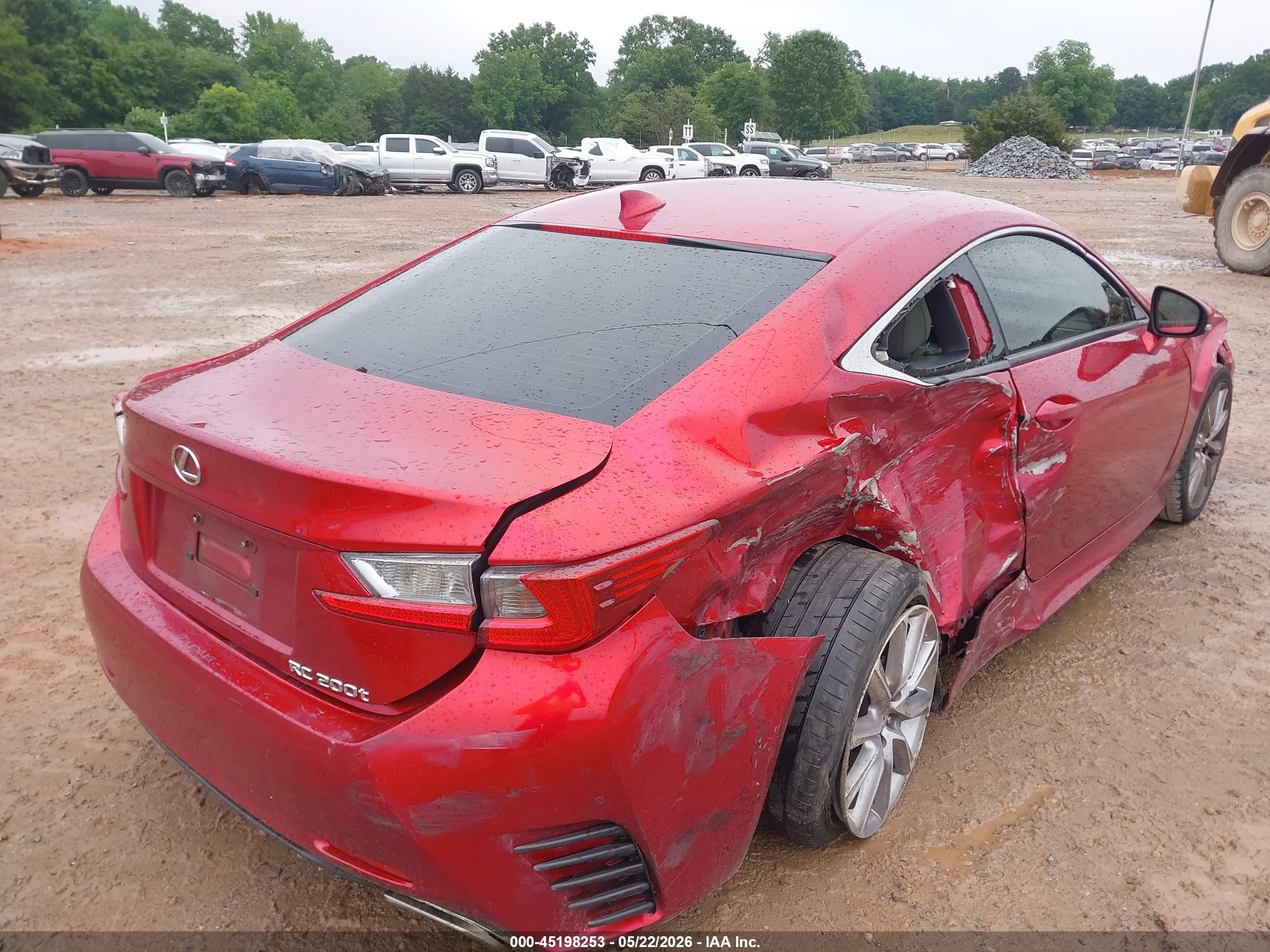 2016 Lexus Rc 200t Red vin: JTHHA5BCXG5004220