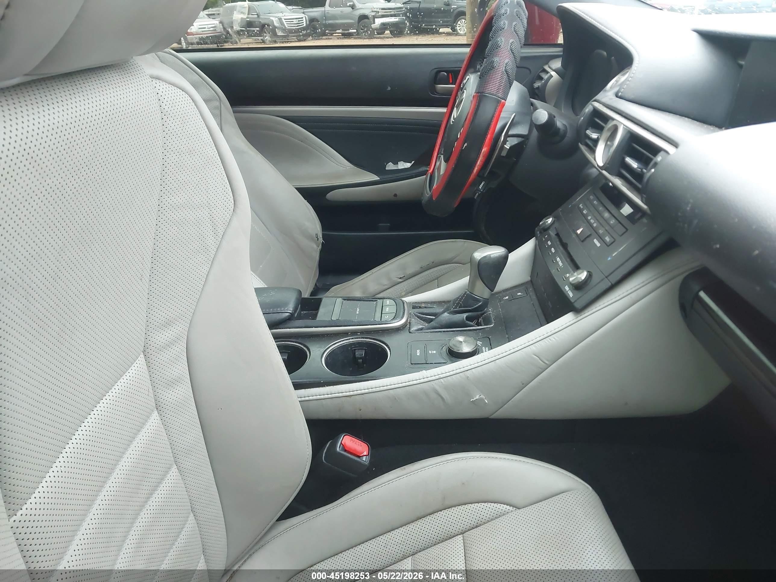 2016 Lexus Rc 200t Red vin: JTHHA5BCXG5004220