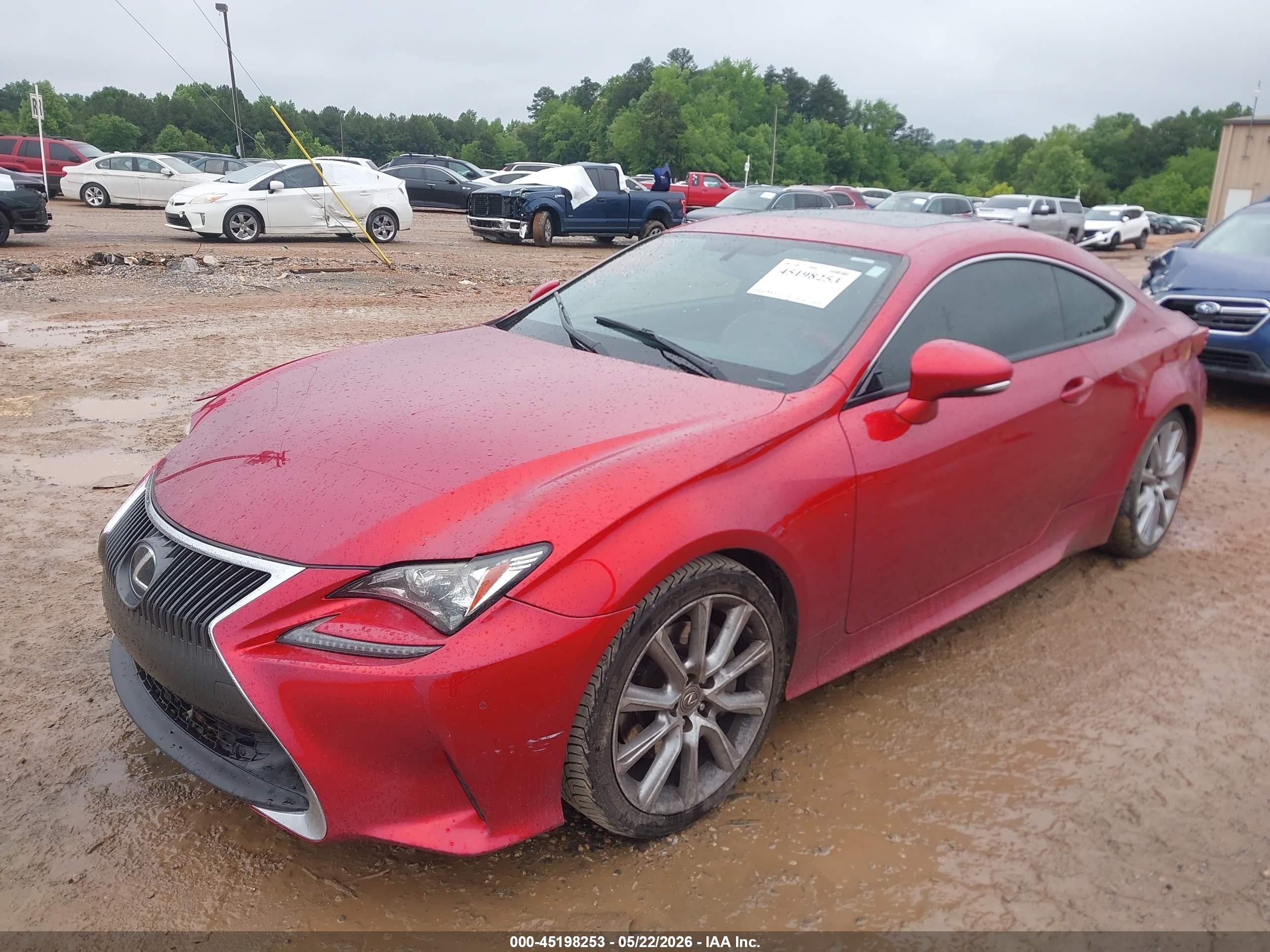 2016 Lexus Rc 200t Red vin: JTHHA5BCXG5004220