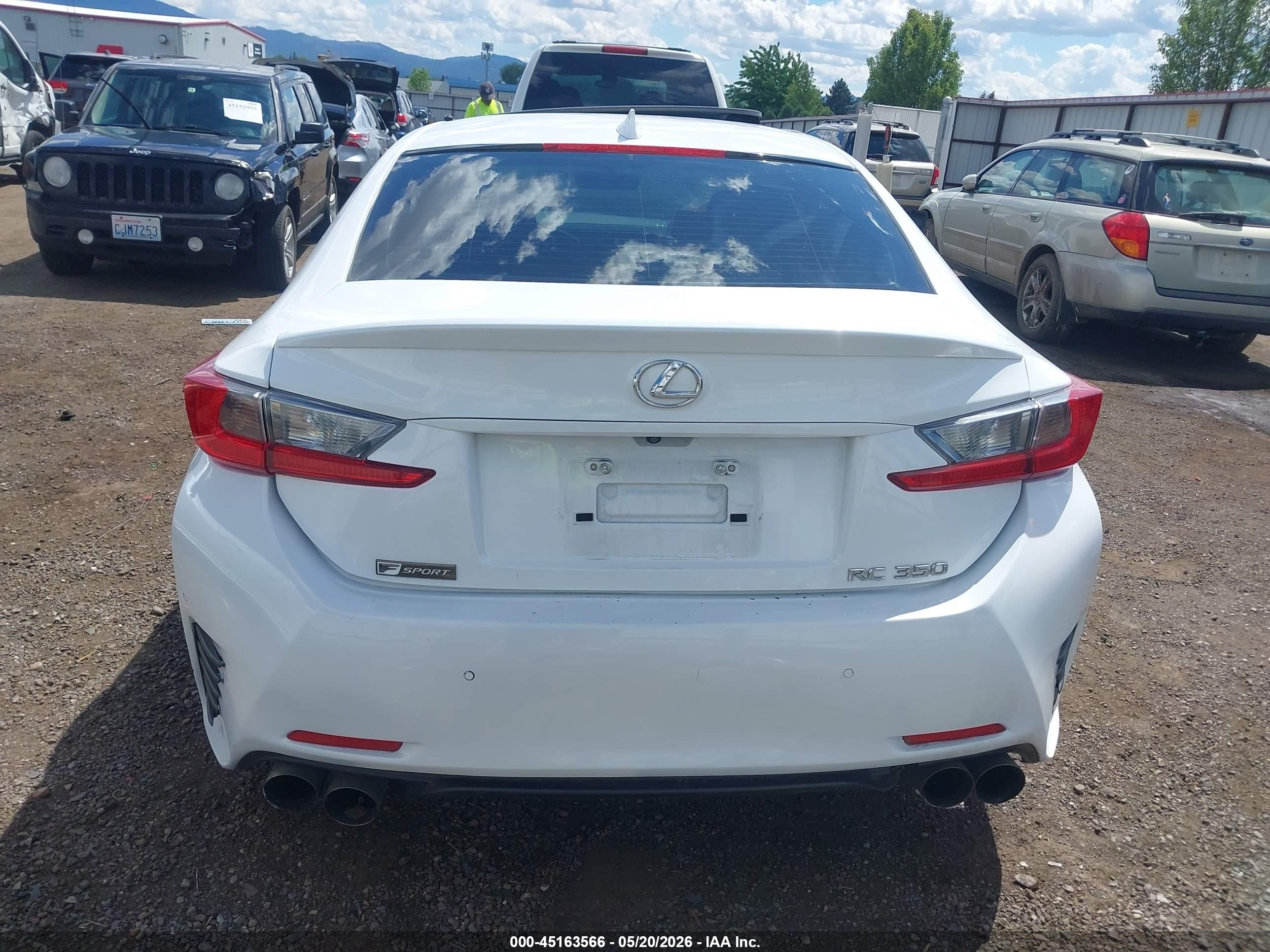 2015 Lexus Rc 350   White vin: JTHHE5BC0F5009073