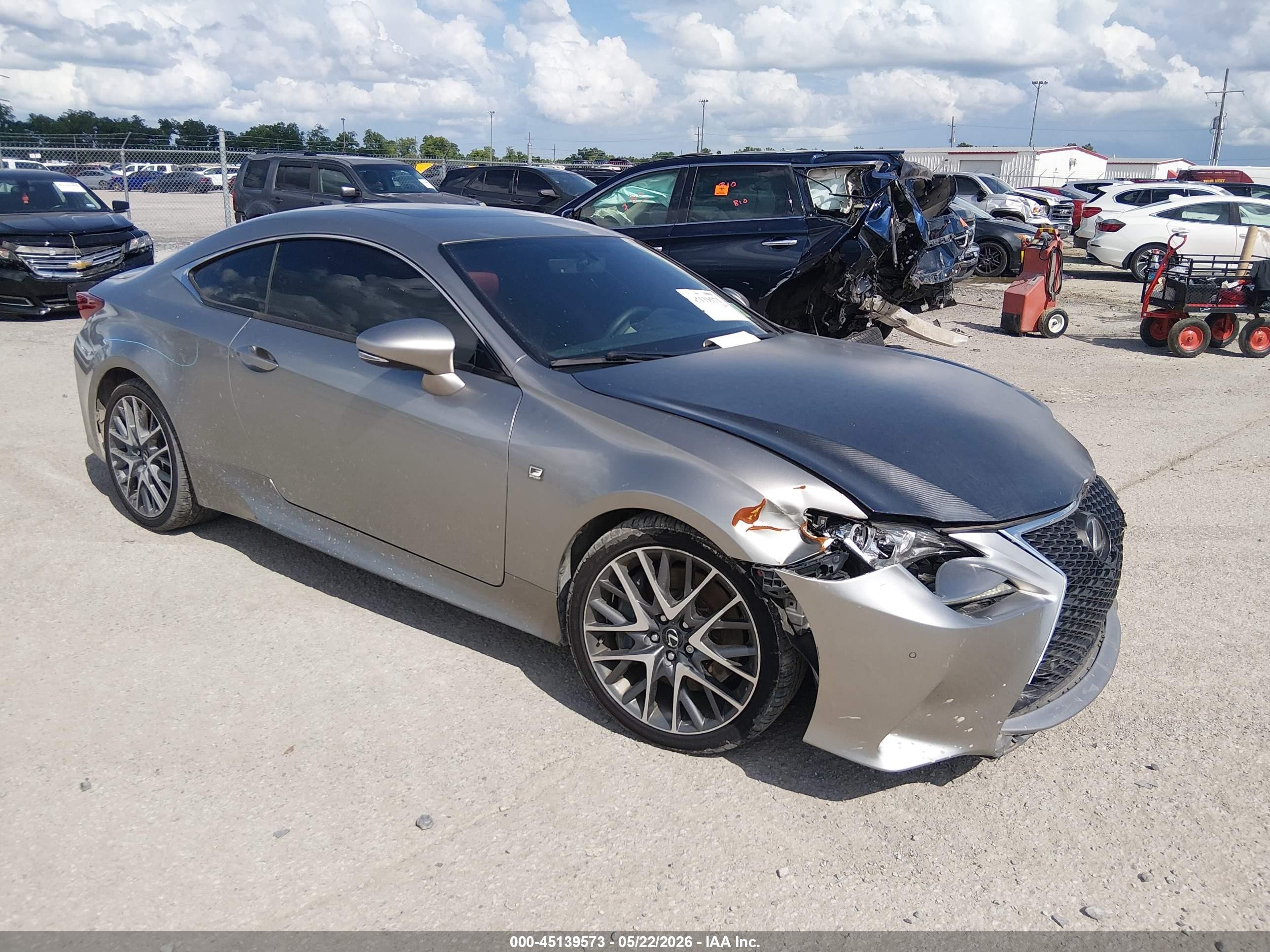 2015 Lexus Rc 350   Silver vin: JTHHE5BC1F5009938