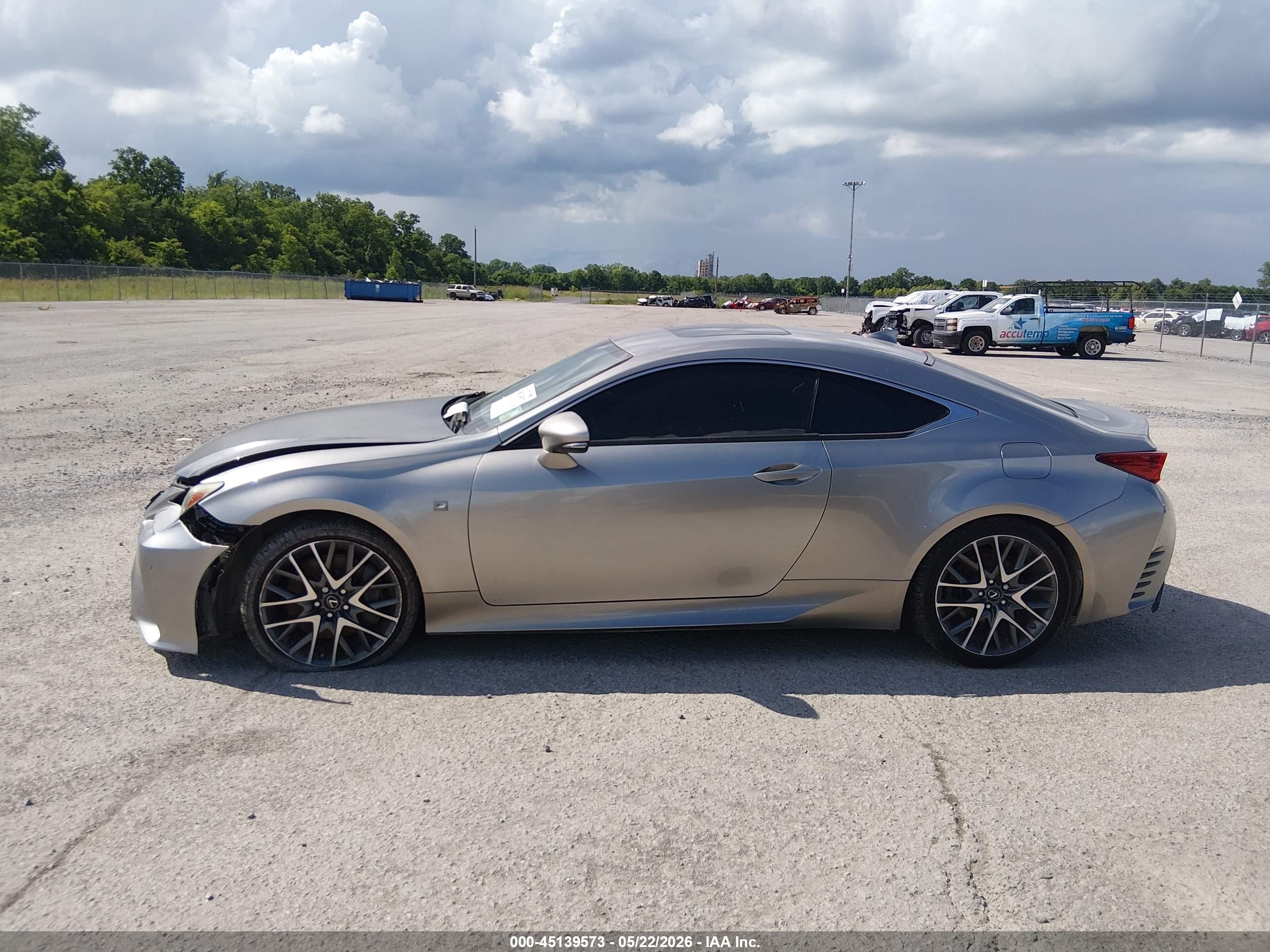 2015 Lexus Rc 350   Silver vin: JTHHE5BC1F5009938