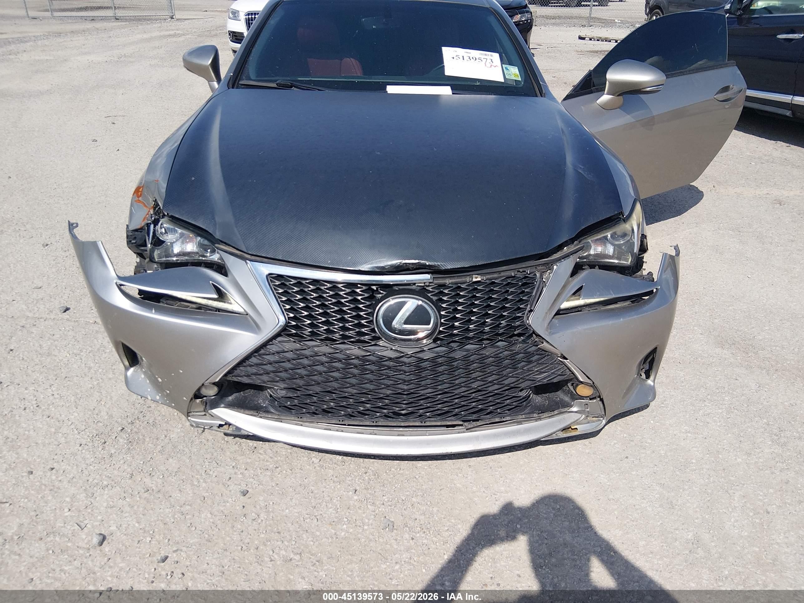 2015 Lexus Rc 350   Silver vin: JTHHE5BC1F5009938