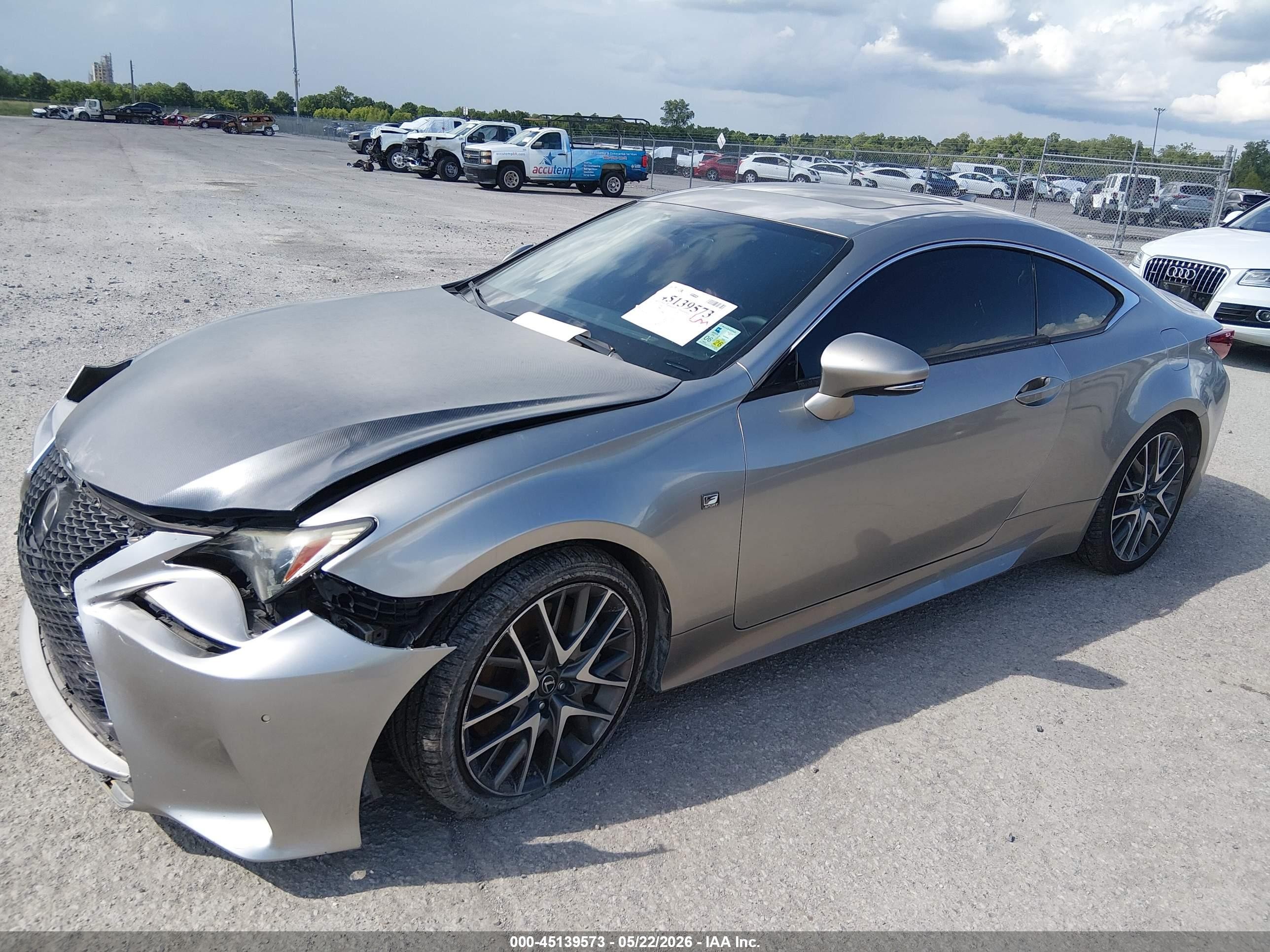 2015 Lexus Rc 350   Silver vin: JTHHE5BC1F5009938