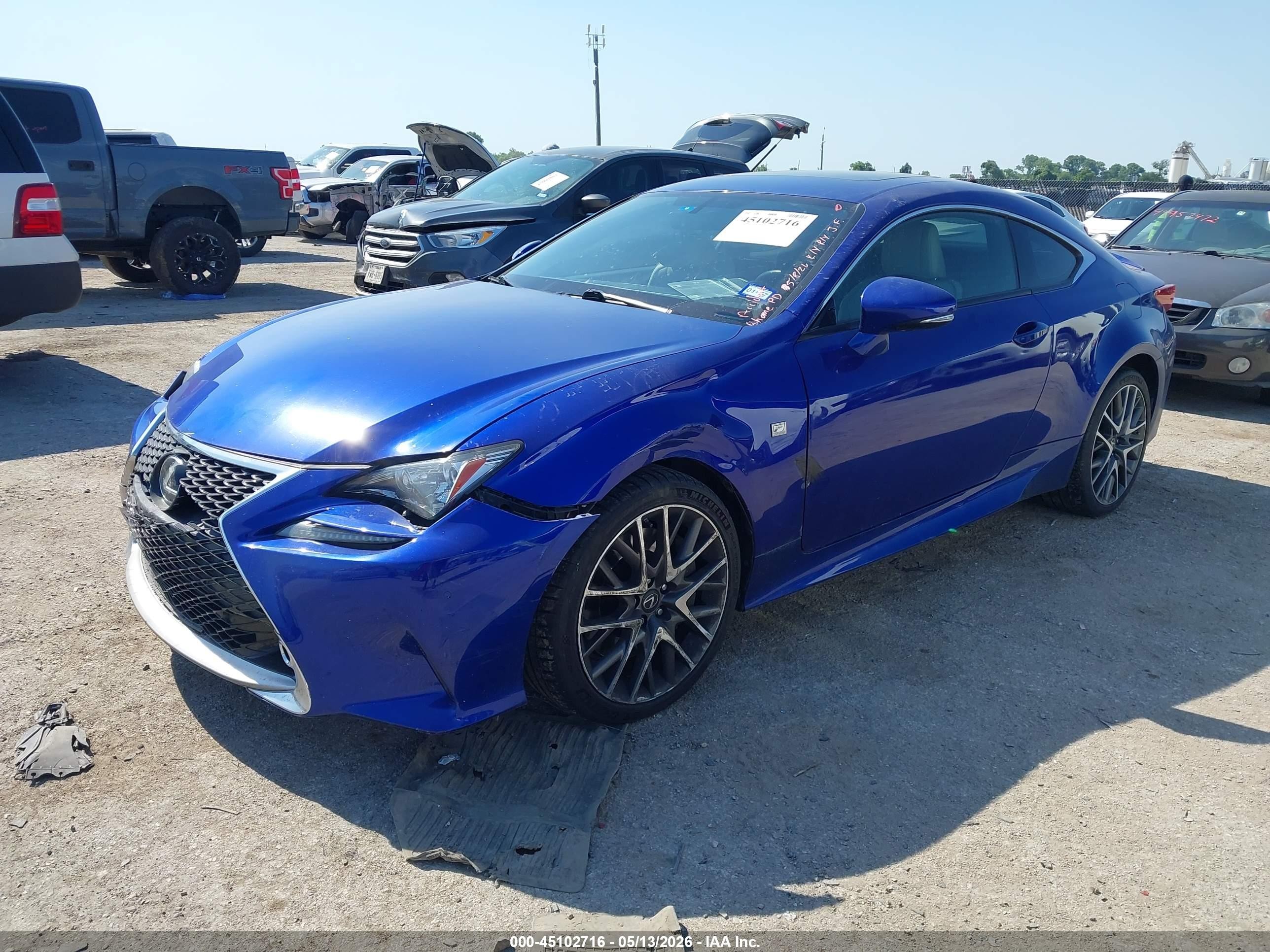 2015 Lexus Rc 350   Blue vin: JTHHE5BC3F5008841