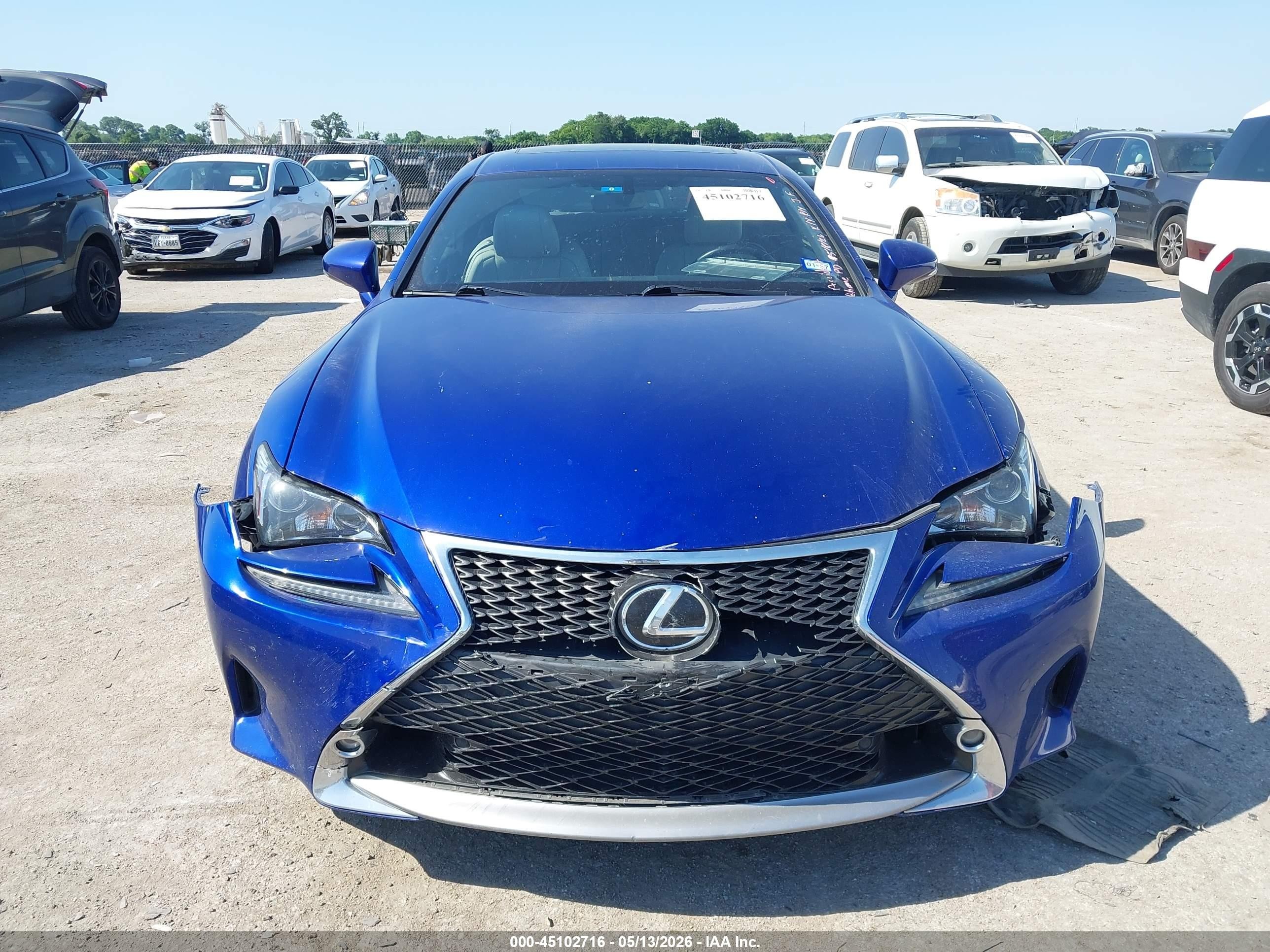 2015 Lexus Rc 350   Blue vin: JTHHE5BC3F5008841