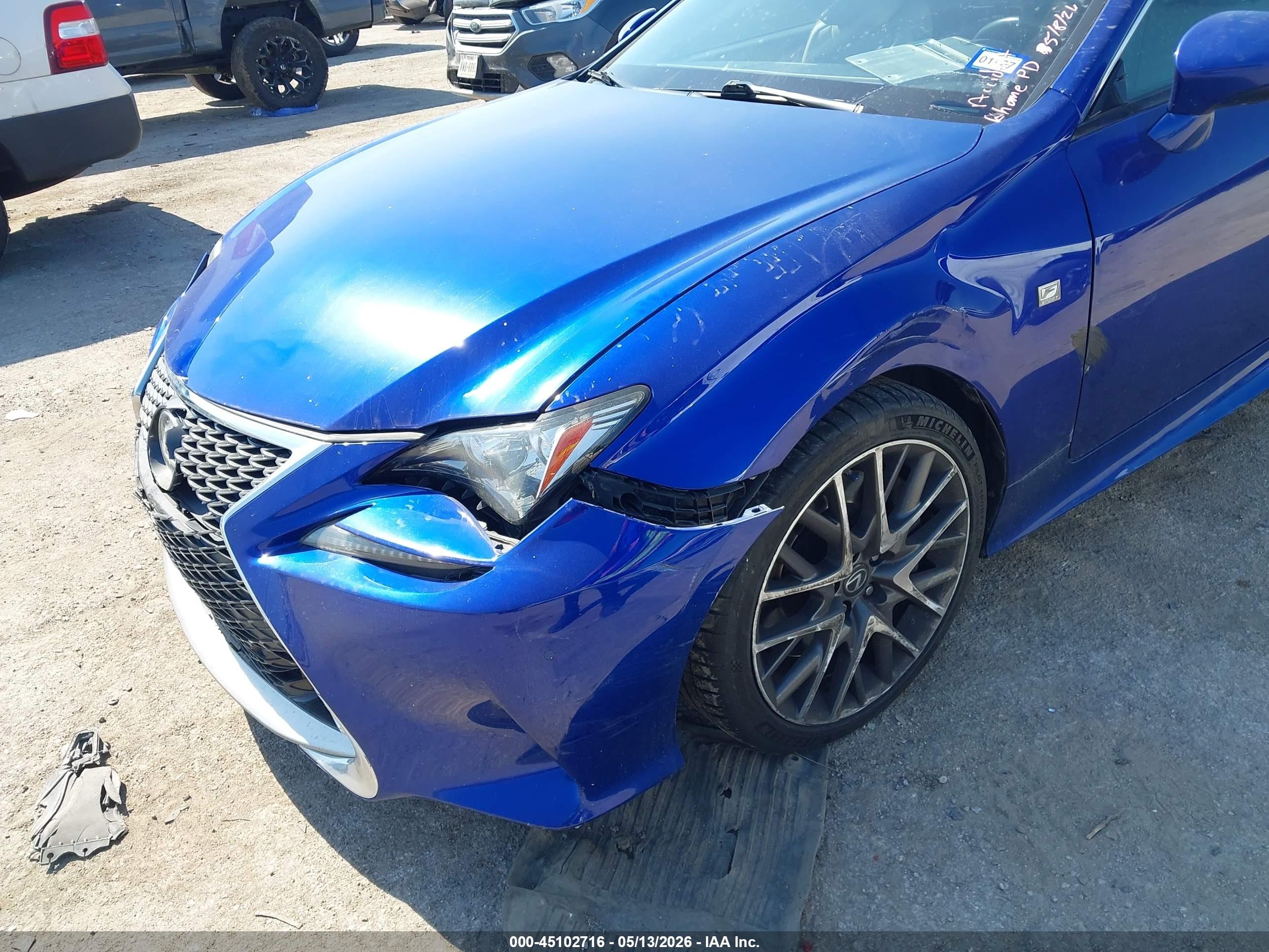 2015 Lexus Rc 350   Blue vin: JTHHE5BC3F5008841