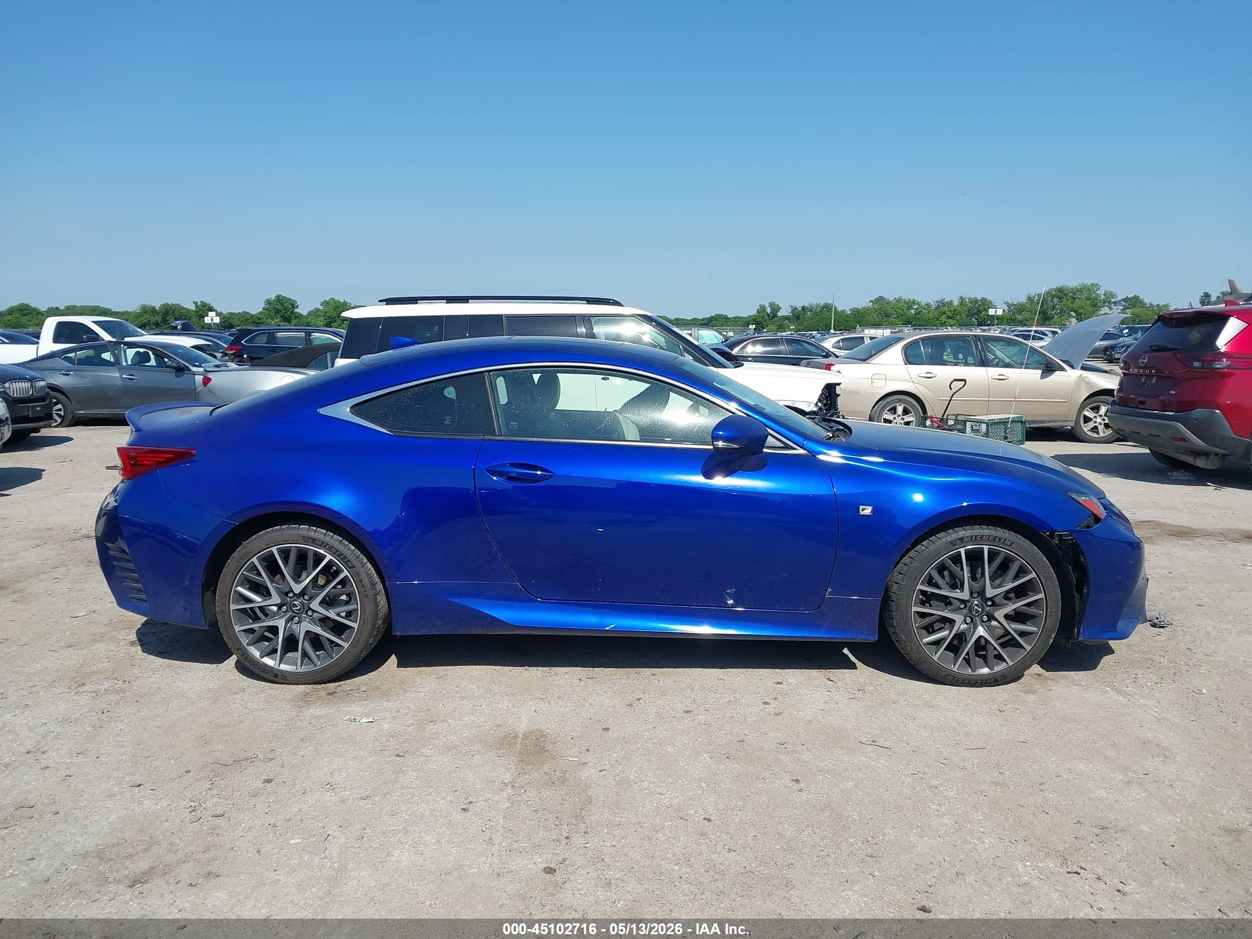 2015 Lexus Rc 350   Blue vin: JTHHE5BC3F5008841
