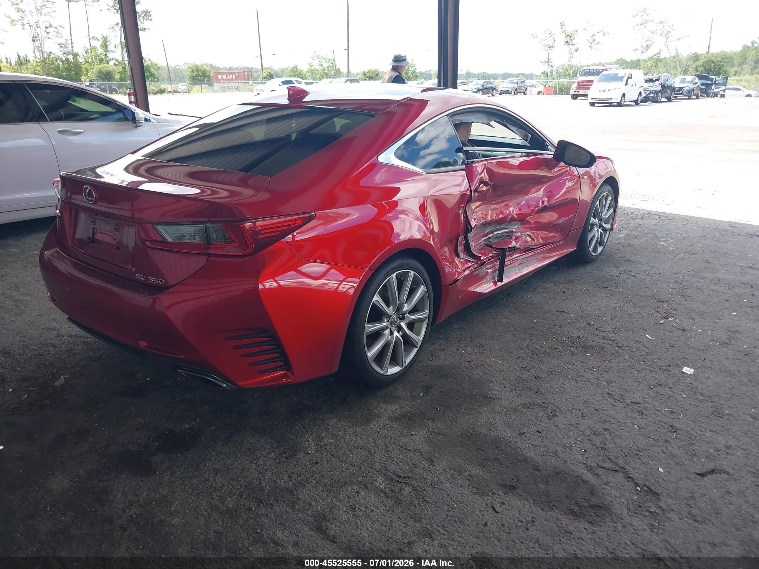 2015 Lexus Rc 350   Red vin: JTHHE5BC3F5009892