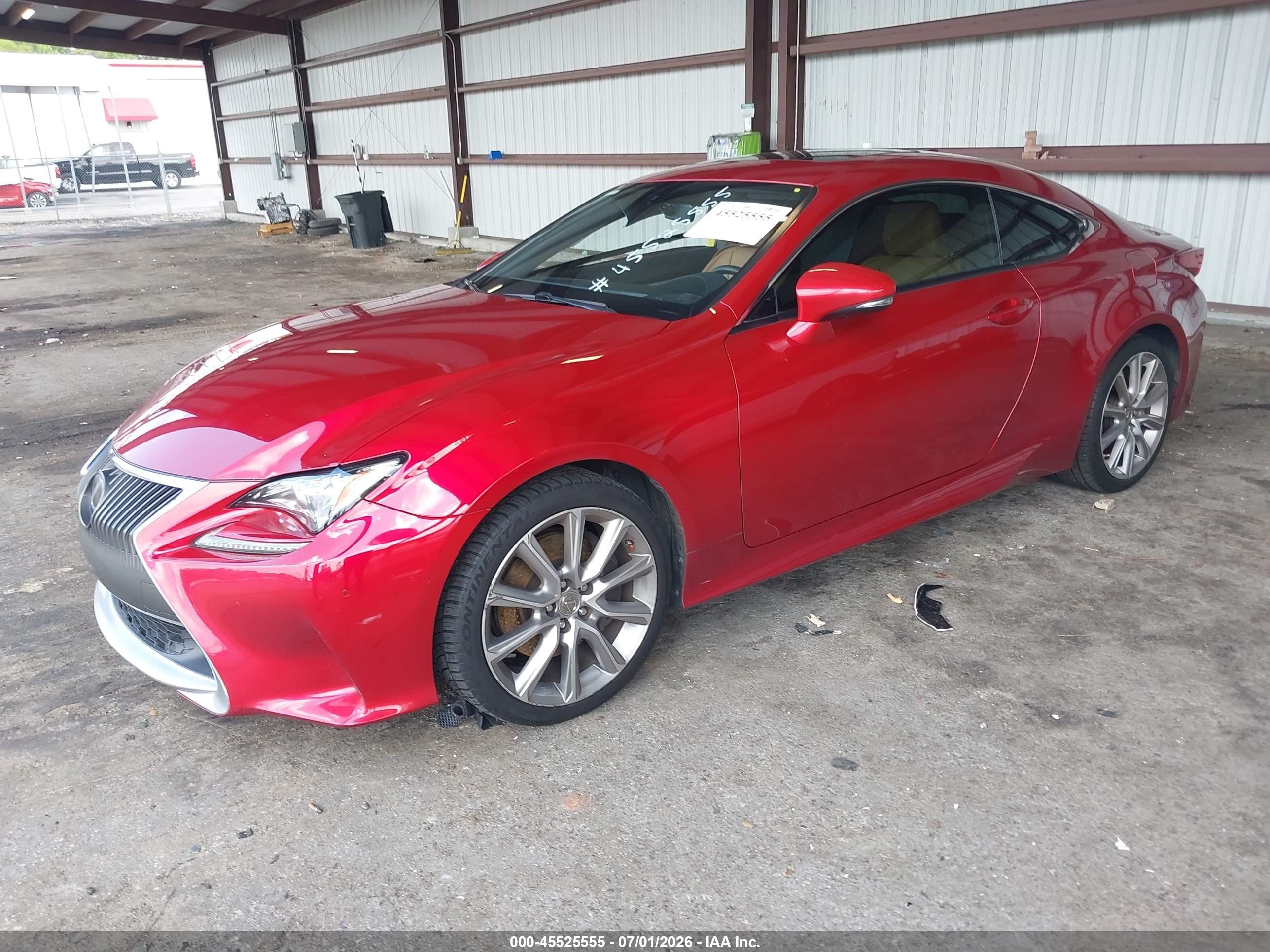 2015 Lexus Rc 350   Red vin: JTHHE5BC3F5009892