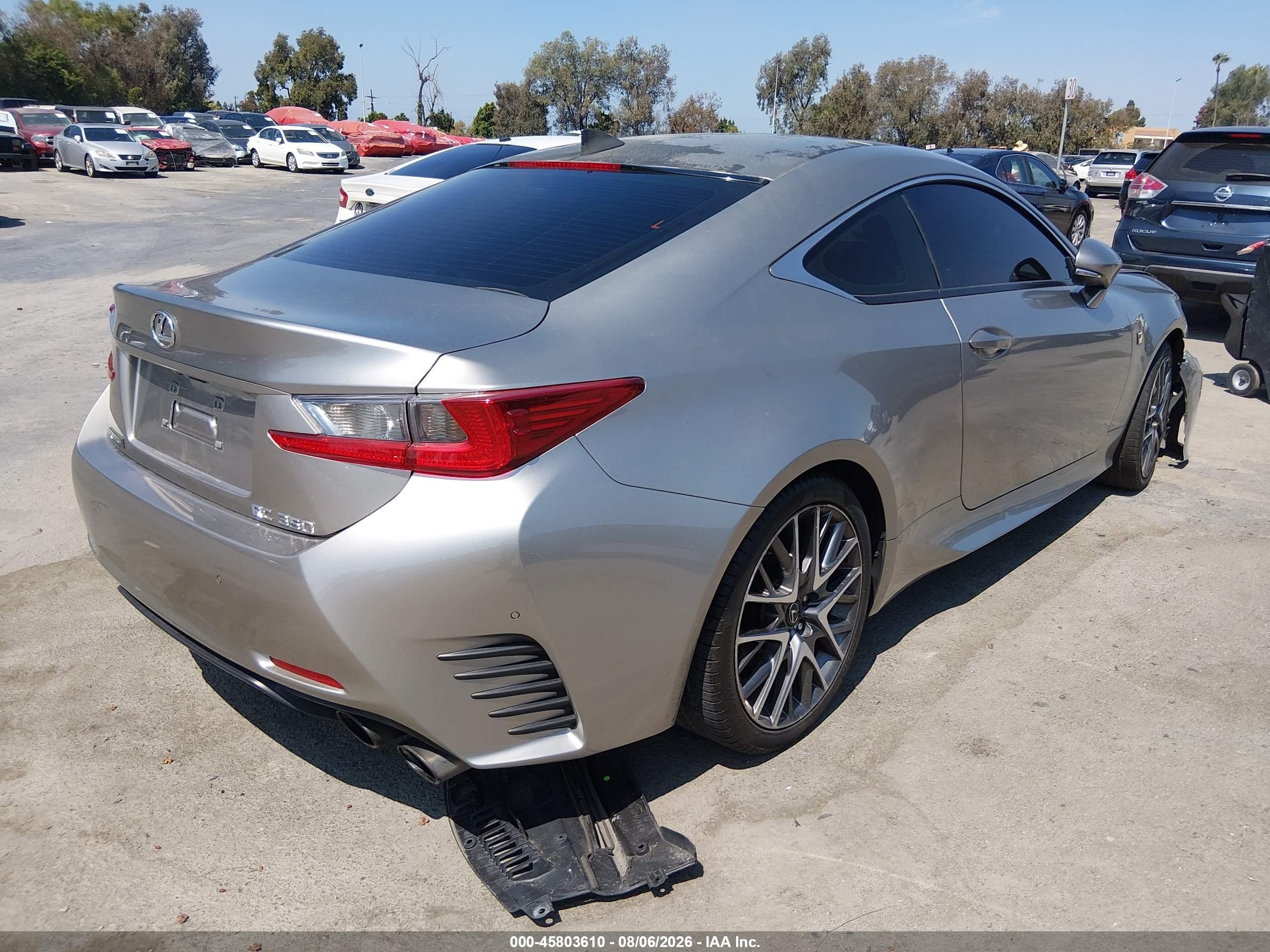 2015 Lexus Rc 350 Silver vin: JTHHE5BC5F5001129