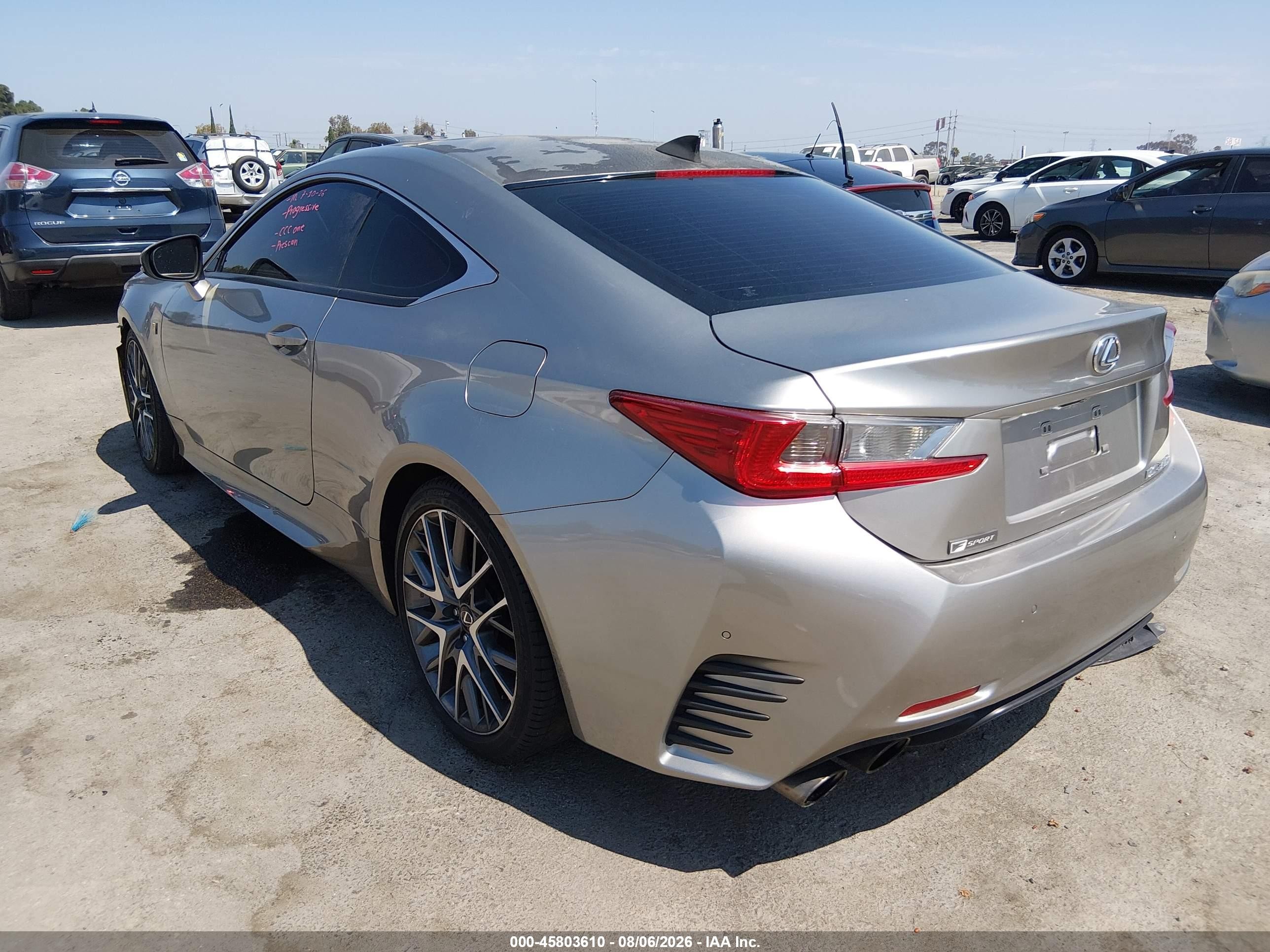 2015 Lexus Rc 350 Silver vin: JTHHE5BC5F5001129