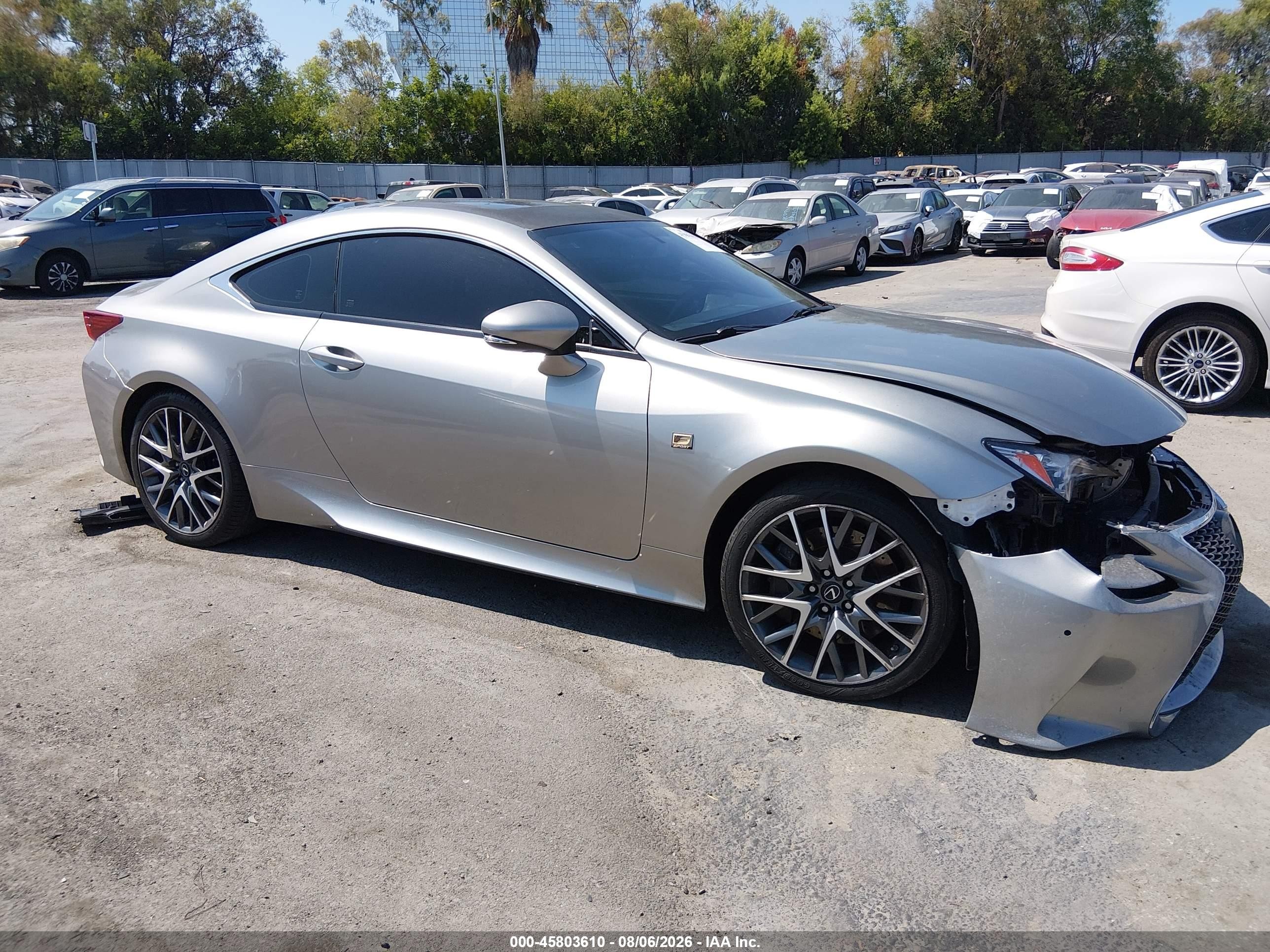 2015 Lexus Rc 350 Silver vin: JTHHE5BC5F5001129