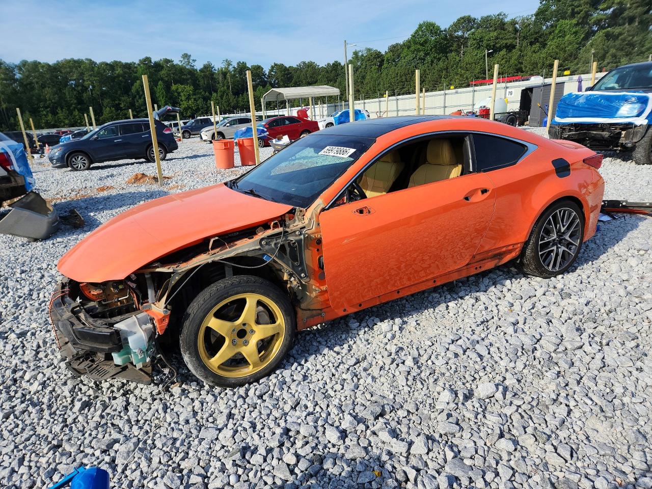 2015 Lexus Rc 350 Orange vin: JTHHE5BC6F5010423