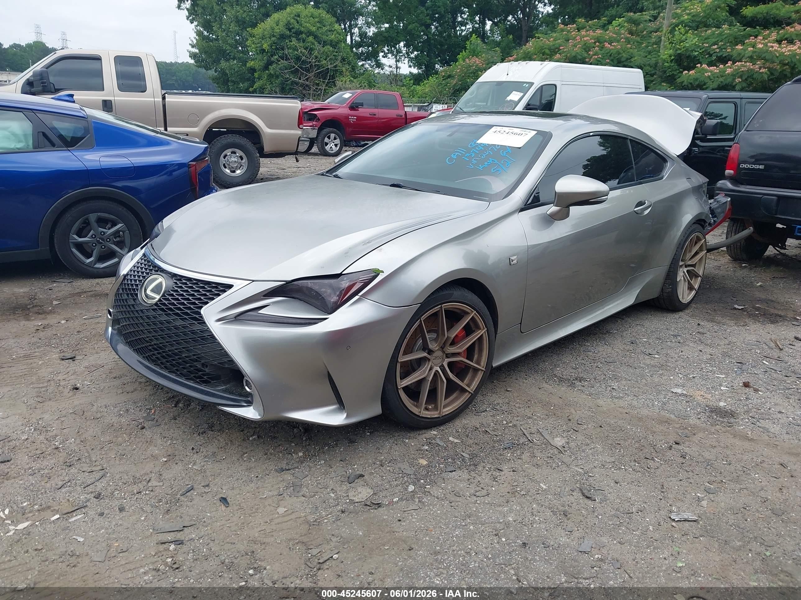 2015 Lexus Rc 350   Gray vin: JTHHE5BC8F5002470