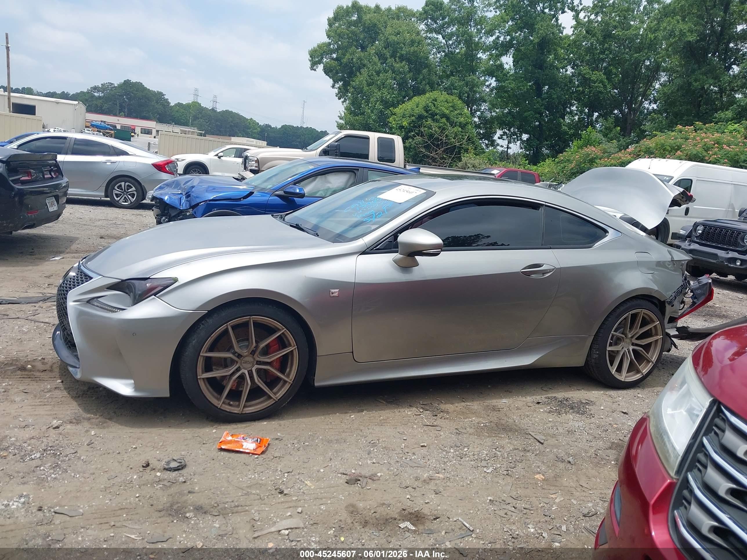 2015 Lexus Rc 350   Gray vin: JTHHE5BC8F5002470