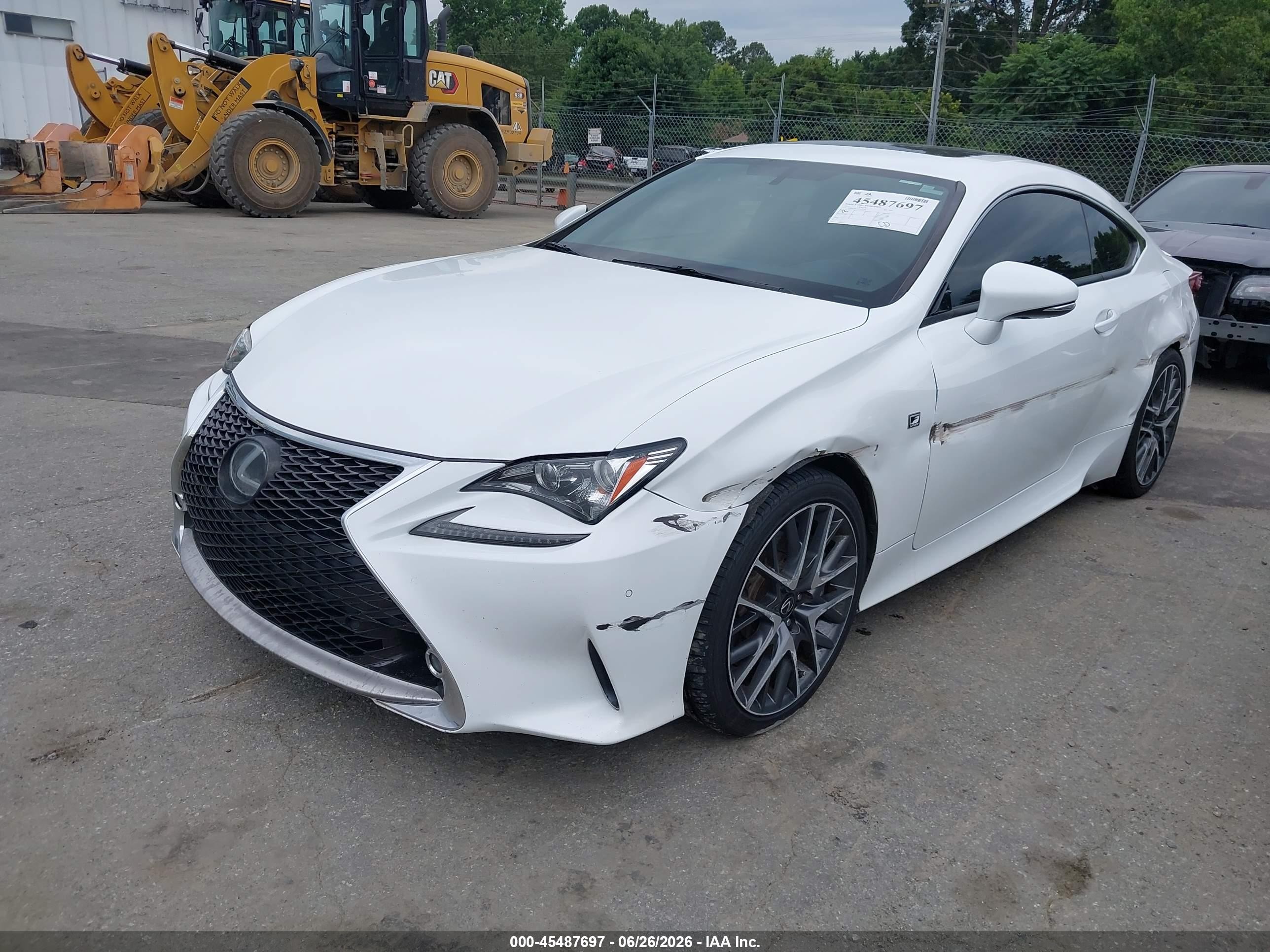 2015 Lexus Rc 350   White vin: JTHHE5BC9F5011226