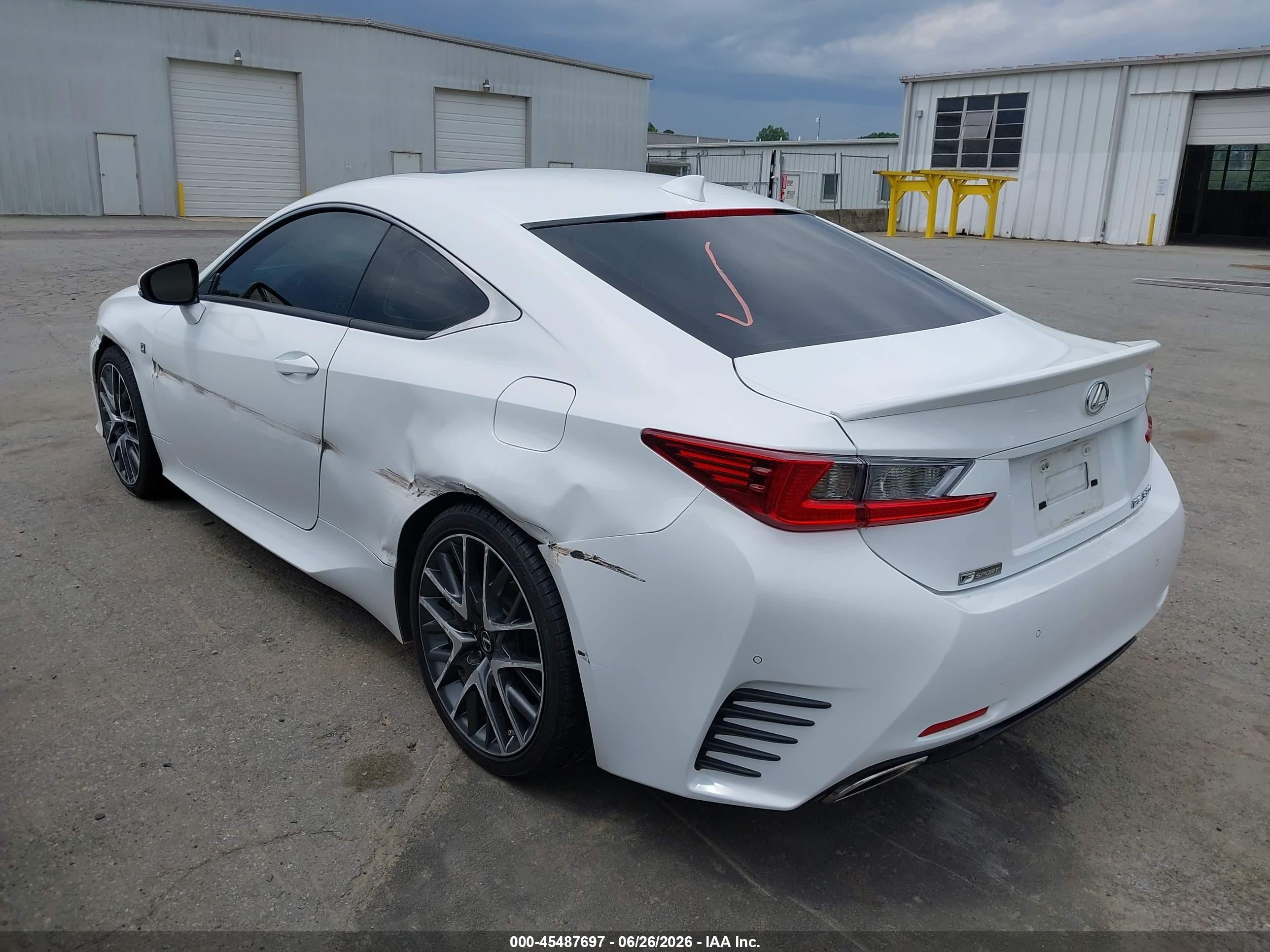 2015 Lexus Rc 350   White vin: JTHHE5BC9F5011226