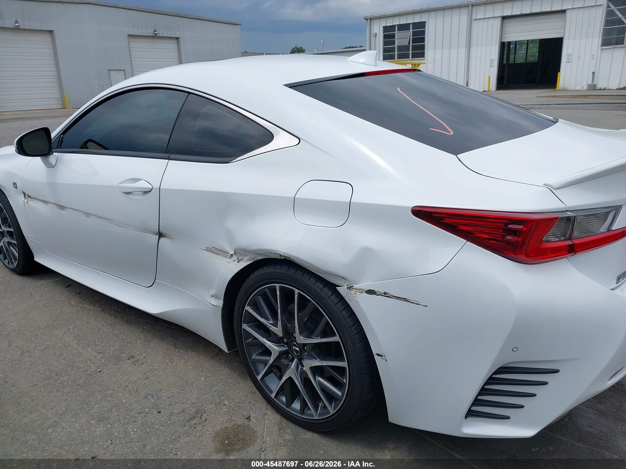 2015 Lexus Rc 350   White vin: JTHHE5BC9F5011226