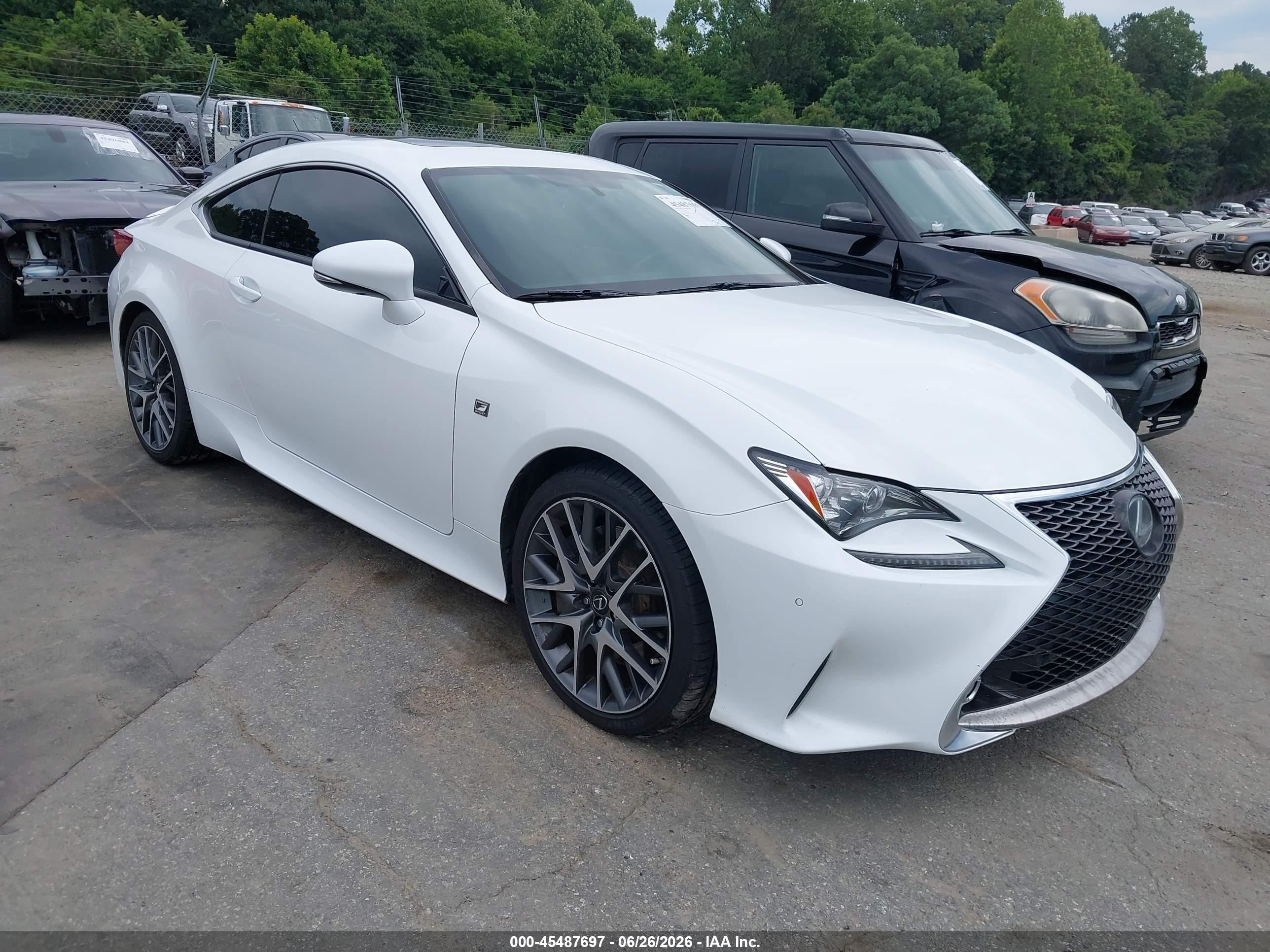 2015 Lexus Rc 350   White vin: JTHHE5BC9F5011226