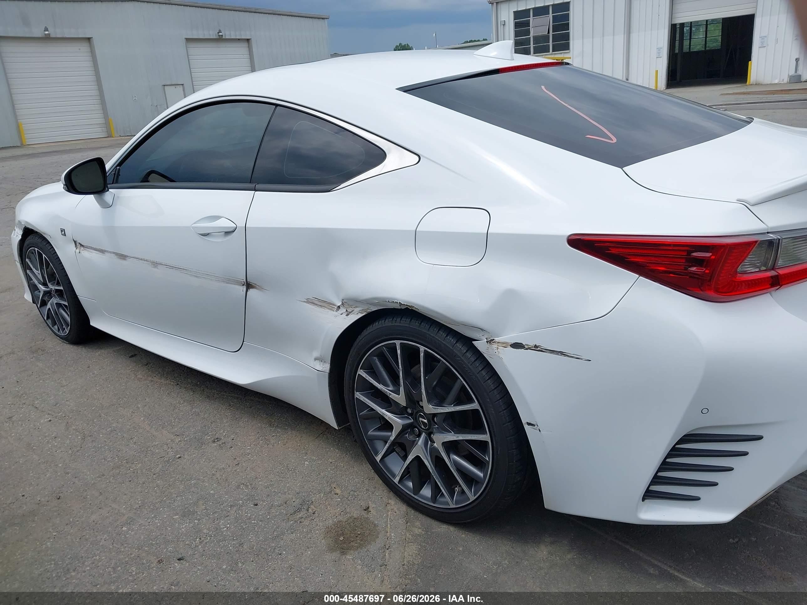 2015 Lexus Rc 350   White vin: JTHHE5BC9F5011226