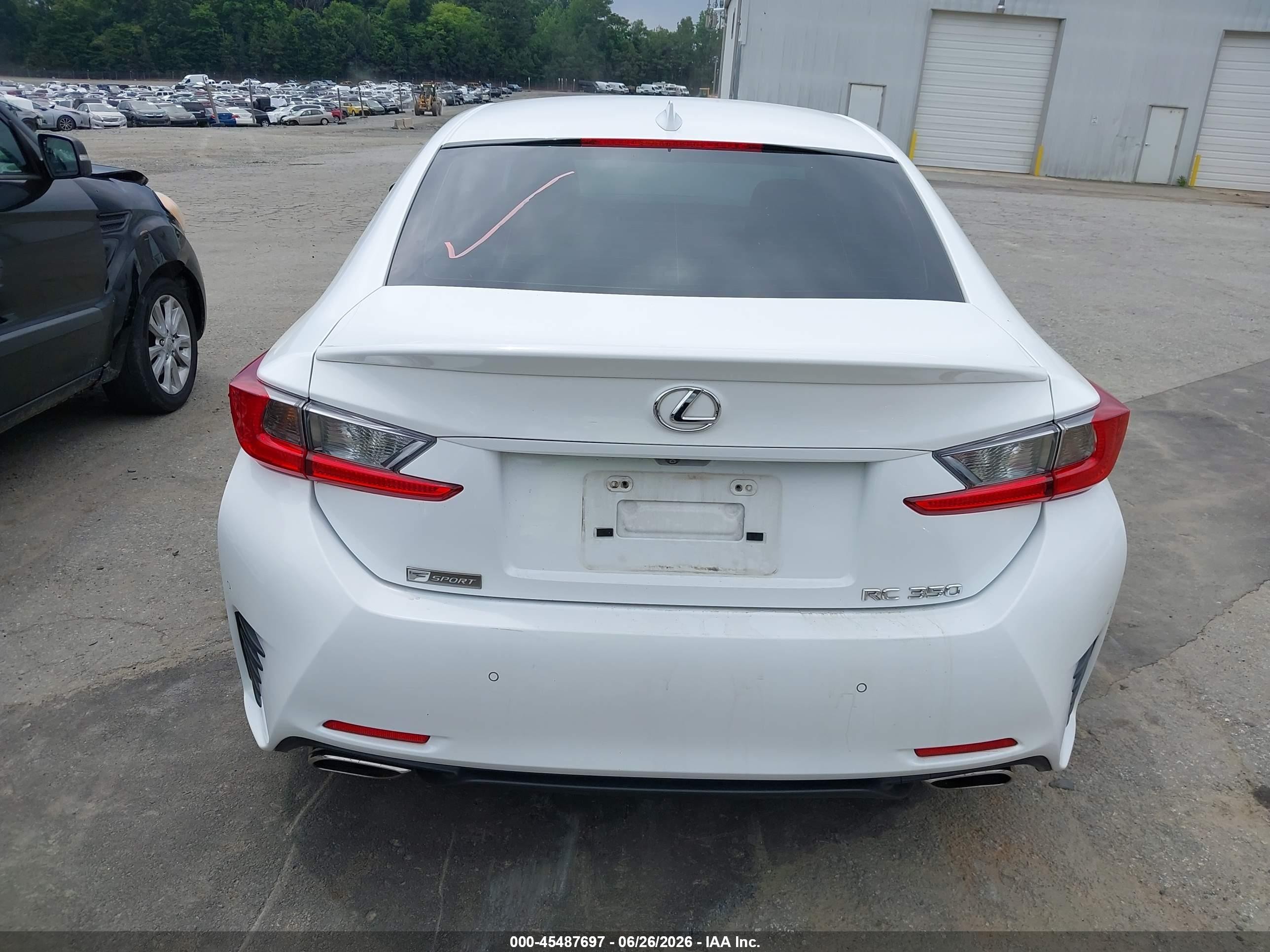 2015 Lexus Rc 350   White vin: JTHHE5BC9F5011226