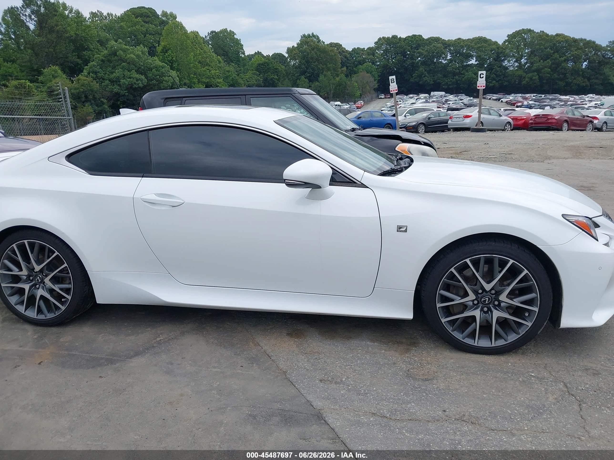 2015 Lexus Rc 350   White vin: JTHHE5BC9F5011226