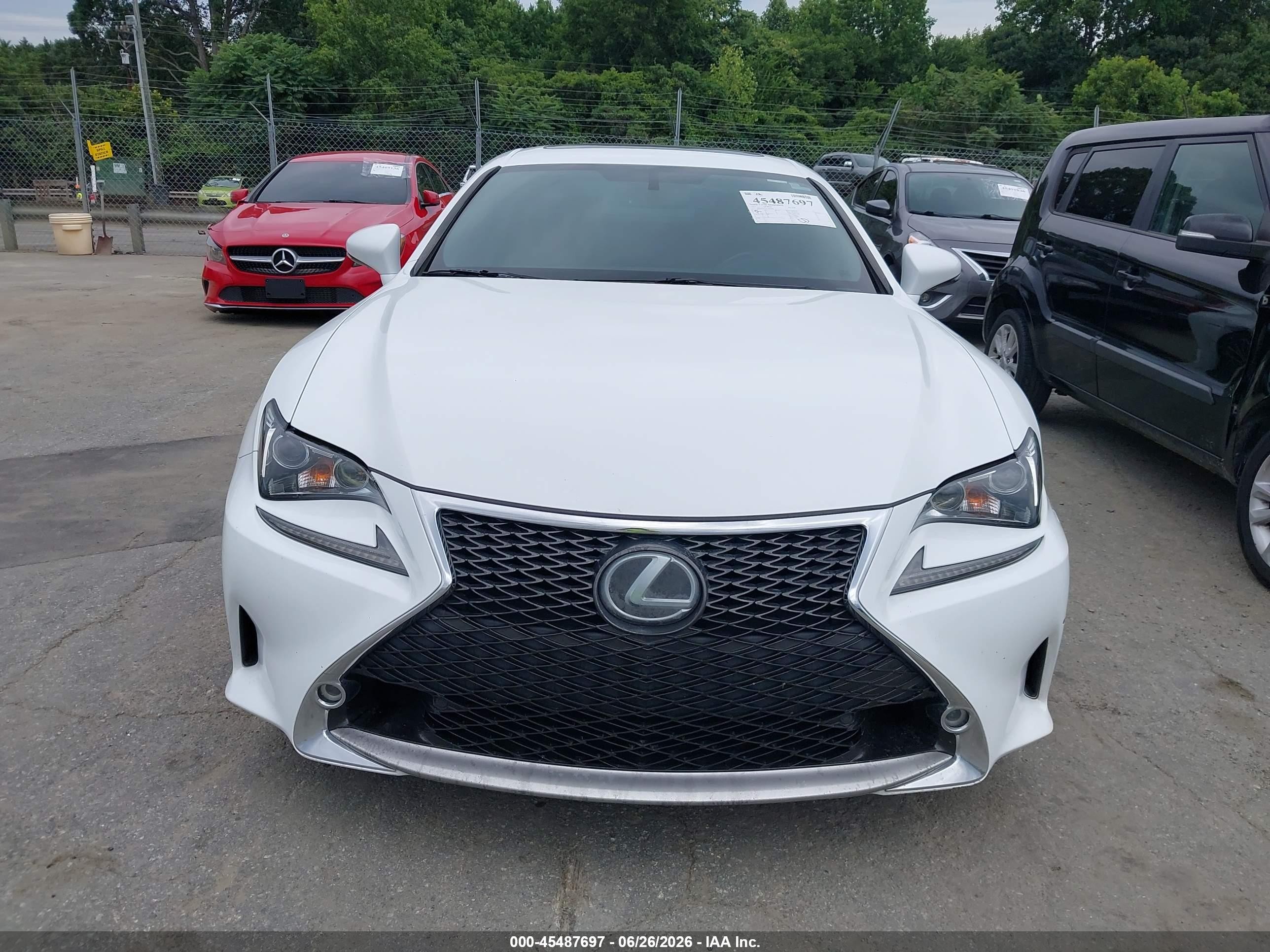 2015 Lexus Rc 350   White vin: JTHHE5BC9F5011226
