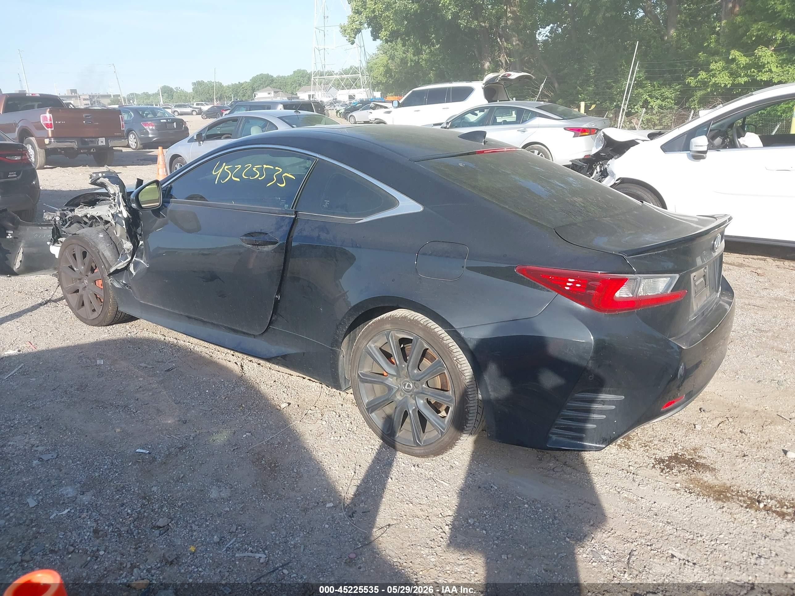 2015 Lexus Rc 350   Black vin: JTHHE5BCXF5010215