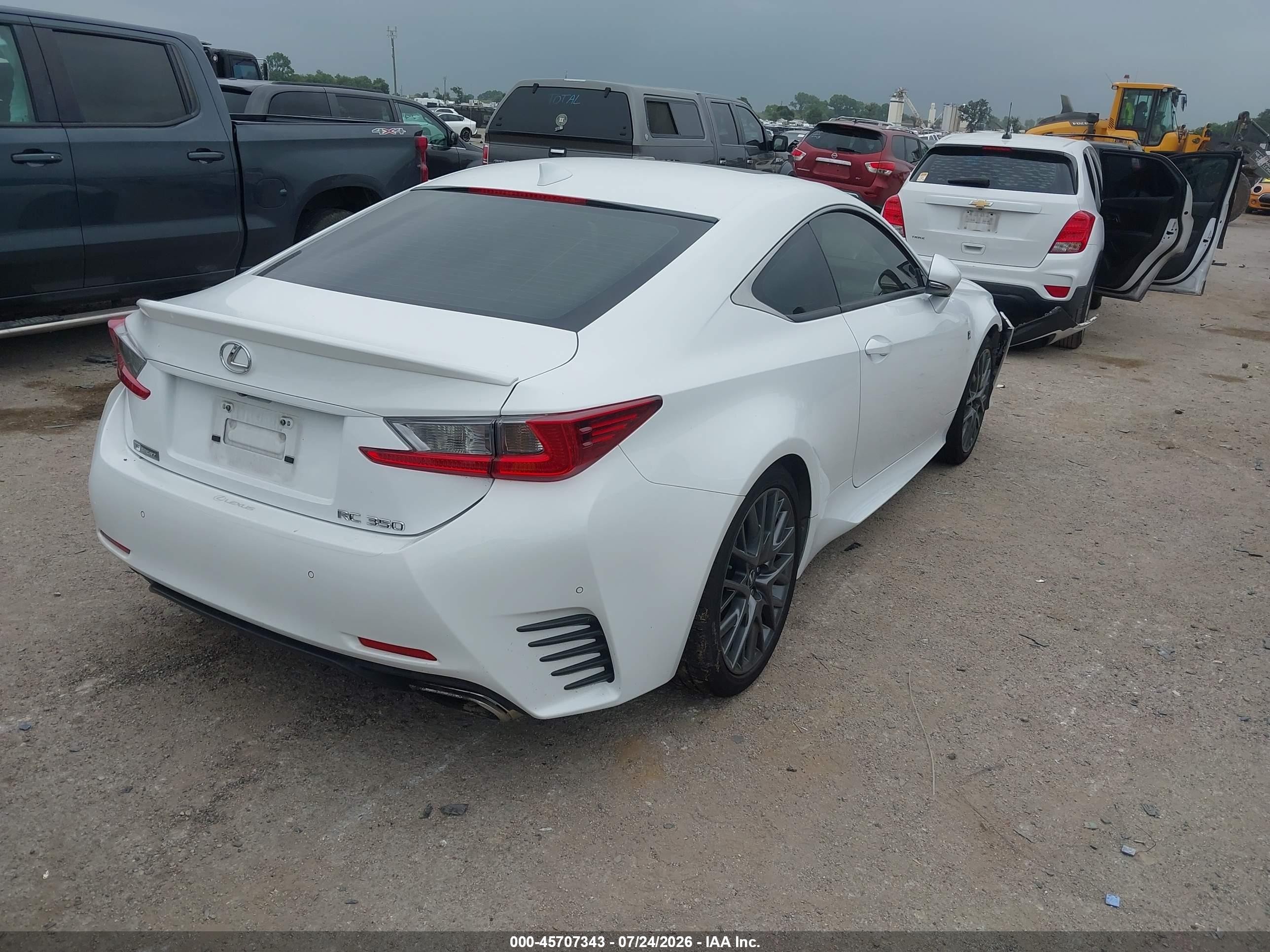 2015 Lexus Rc 350 White vin: JTHHE5BCXF5011266