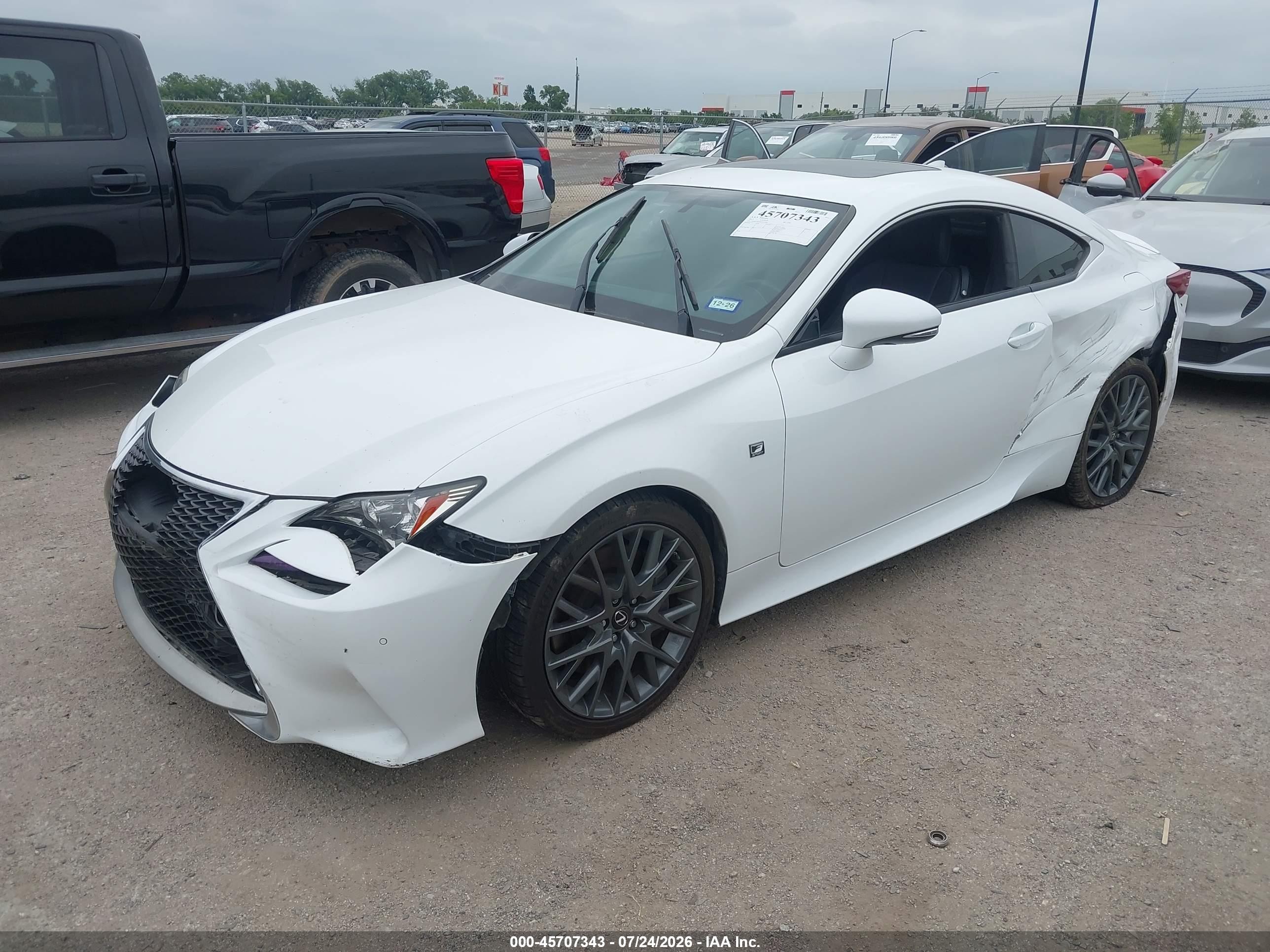 2015 Lexus Rc 350 White vin: JTHHE5BCXF5011266