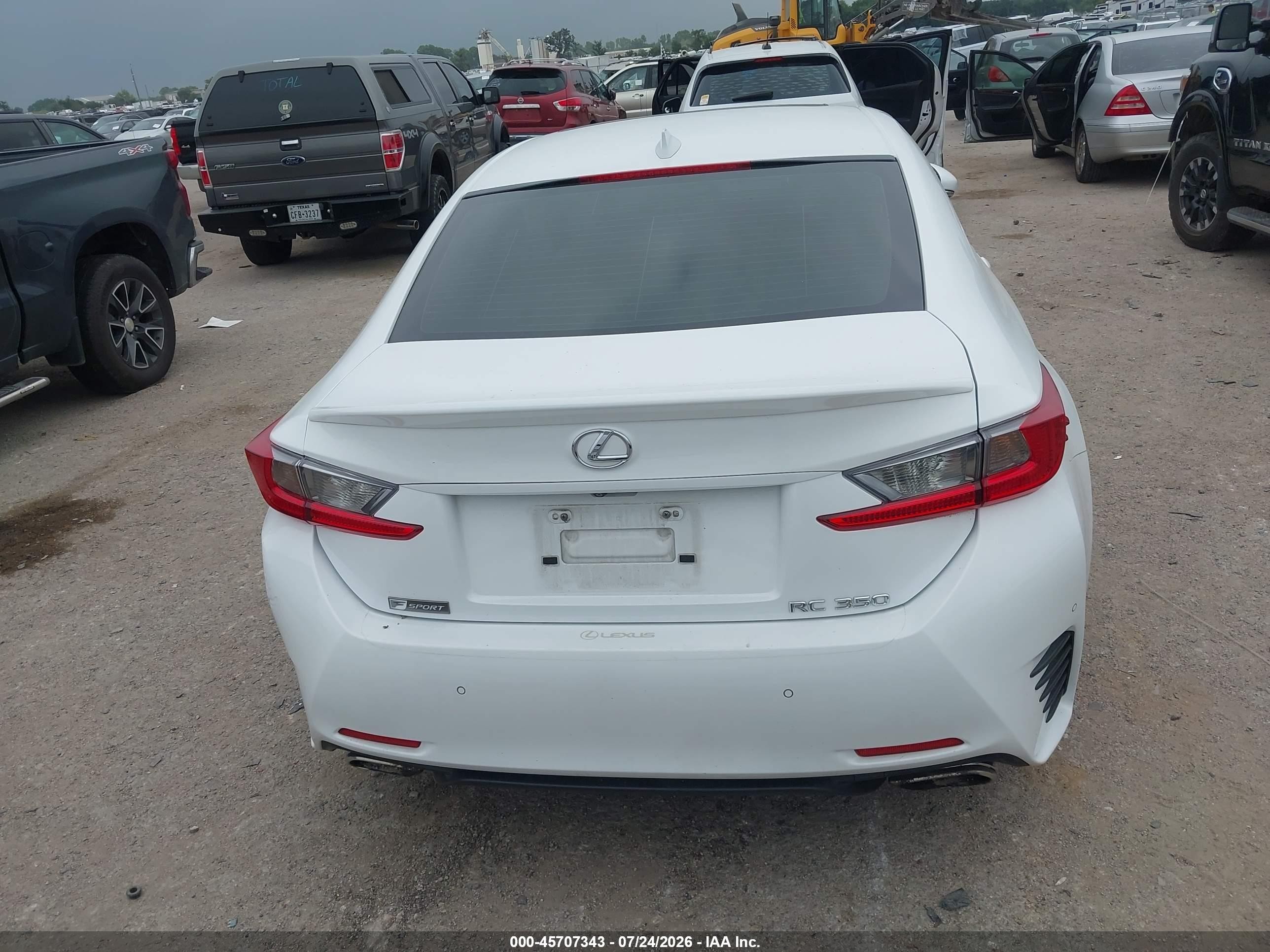 2015 Lexus Rc 350 White vin: JTHHE5BCXF5011266