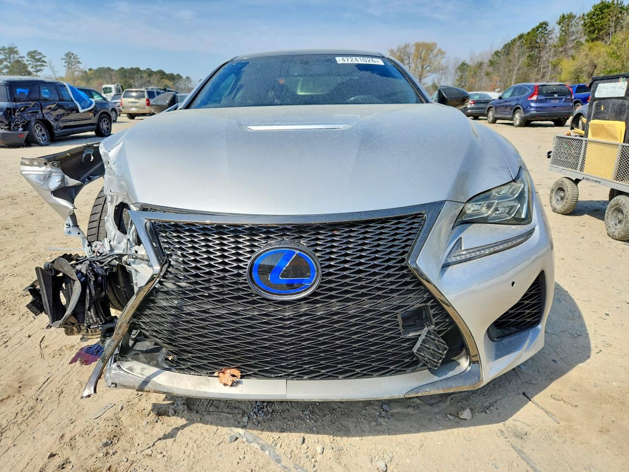 2015 Lexus Rc F Base Silver vin: JTHHP5BC0F5002750