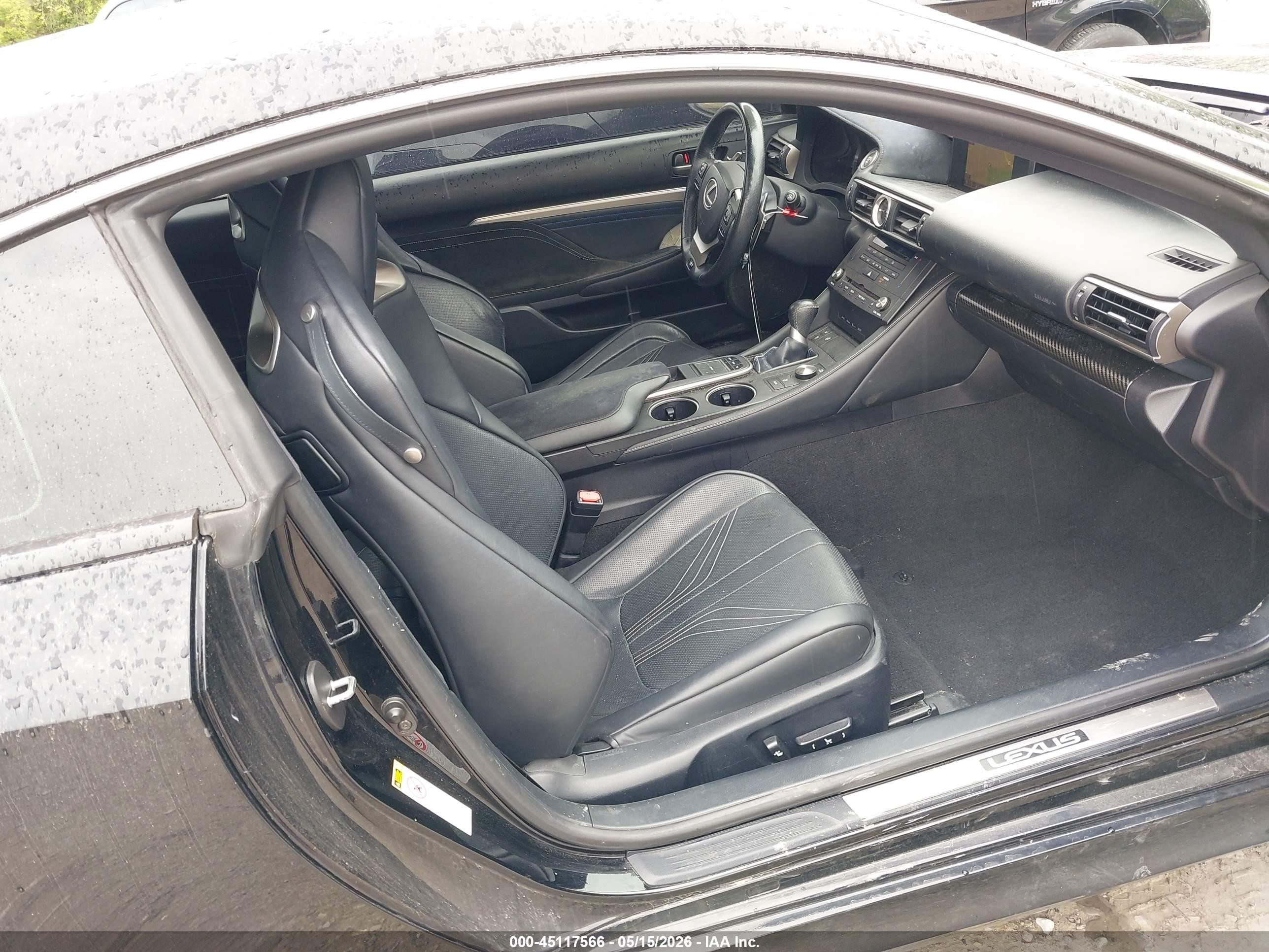 2015 Lexus Rc F Black vin: JTHHP5BC1F5003065