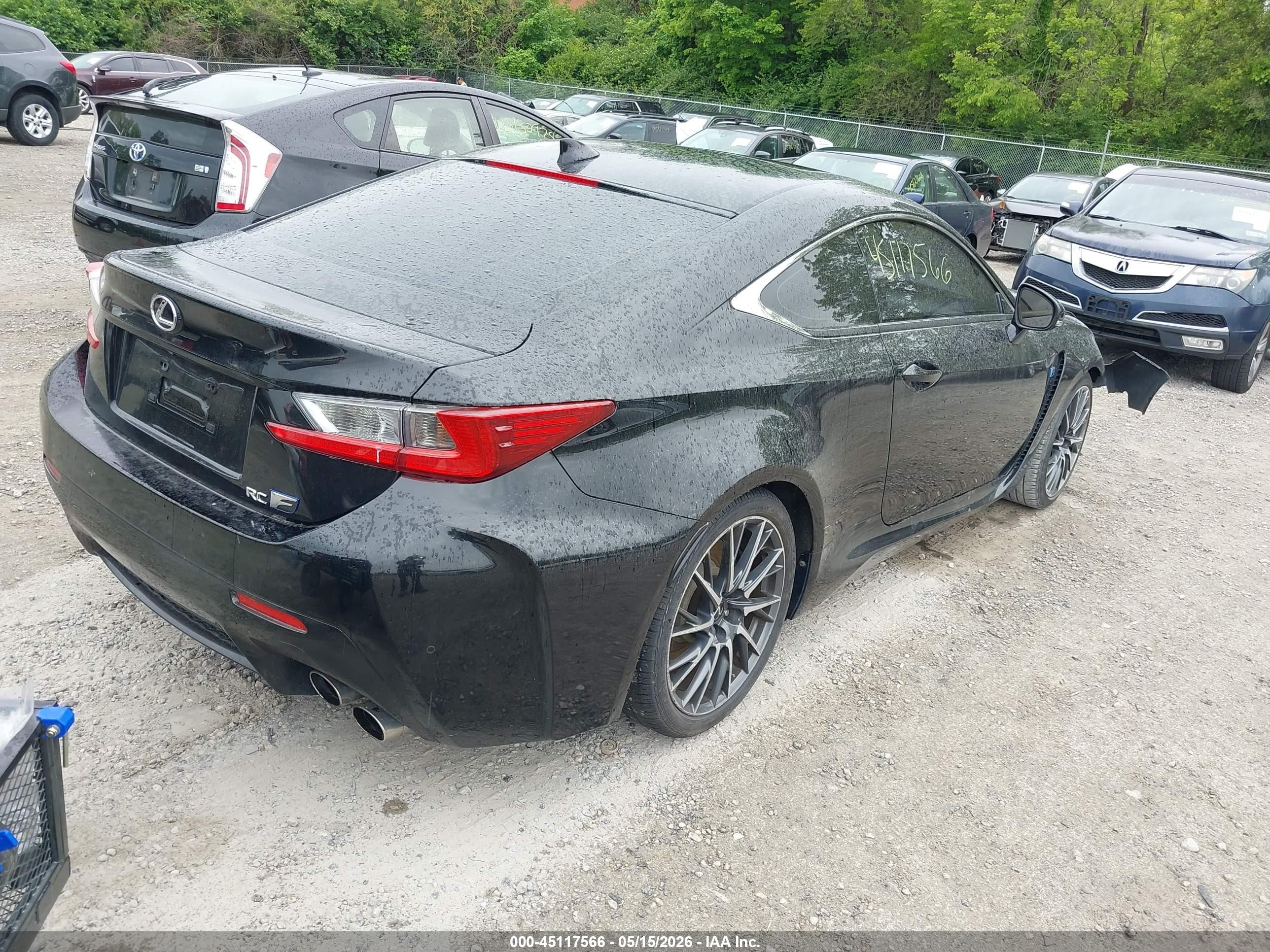 2015 Lexus Rc F Black vin: JTHHP5BC1F5003065