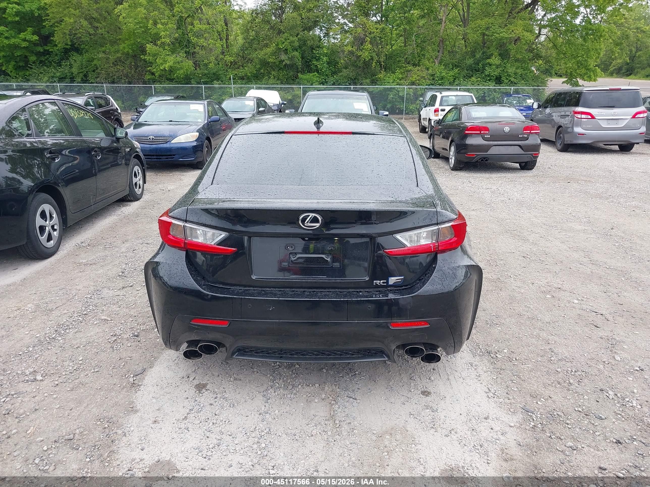 2015 Lexus Rc F Black vin: JTHHP5BC1F5003065