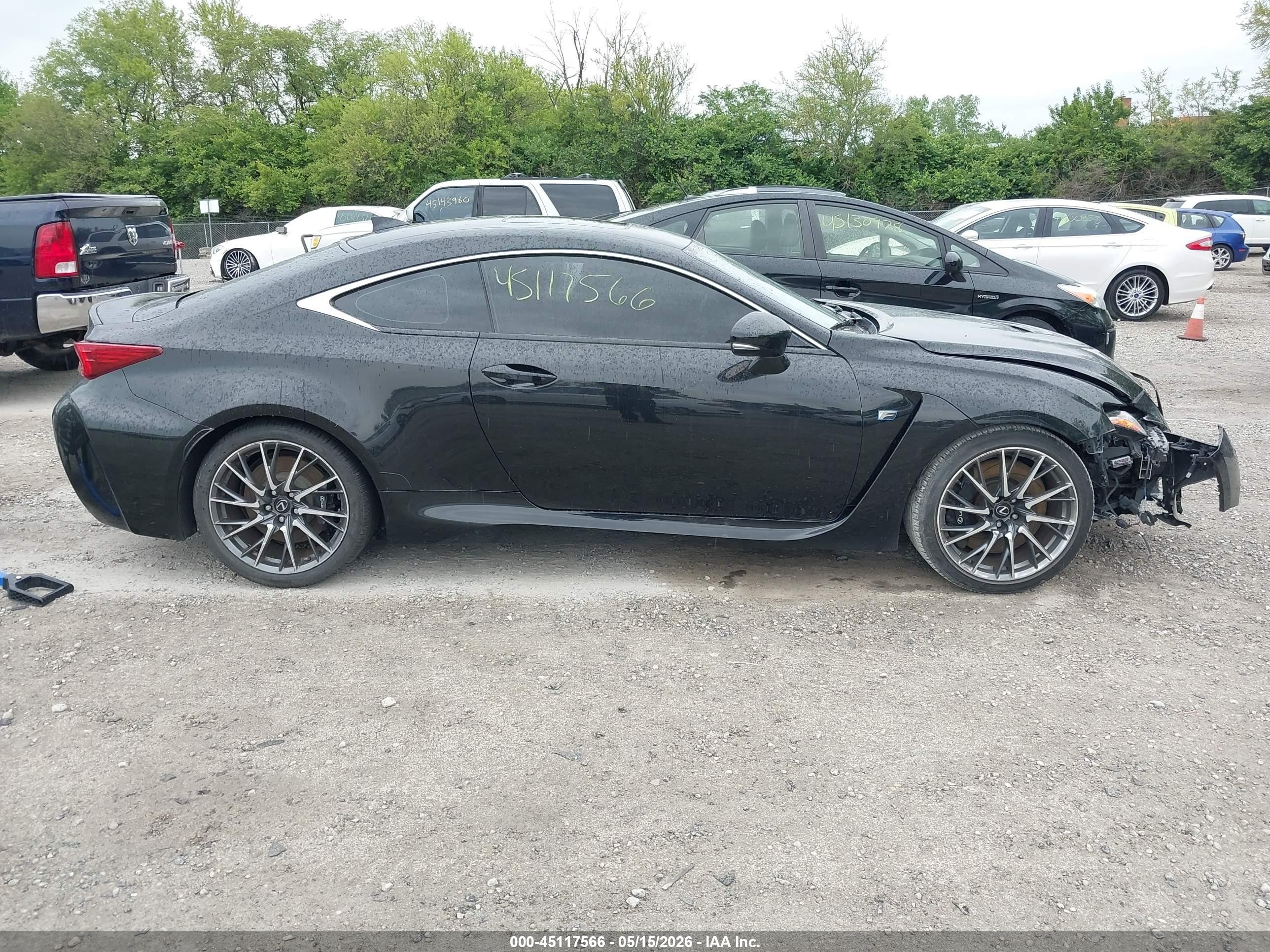 2015 Lexus Rc F Black vin: JTHHP5BC1F5003065