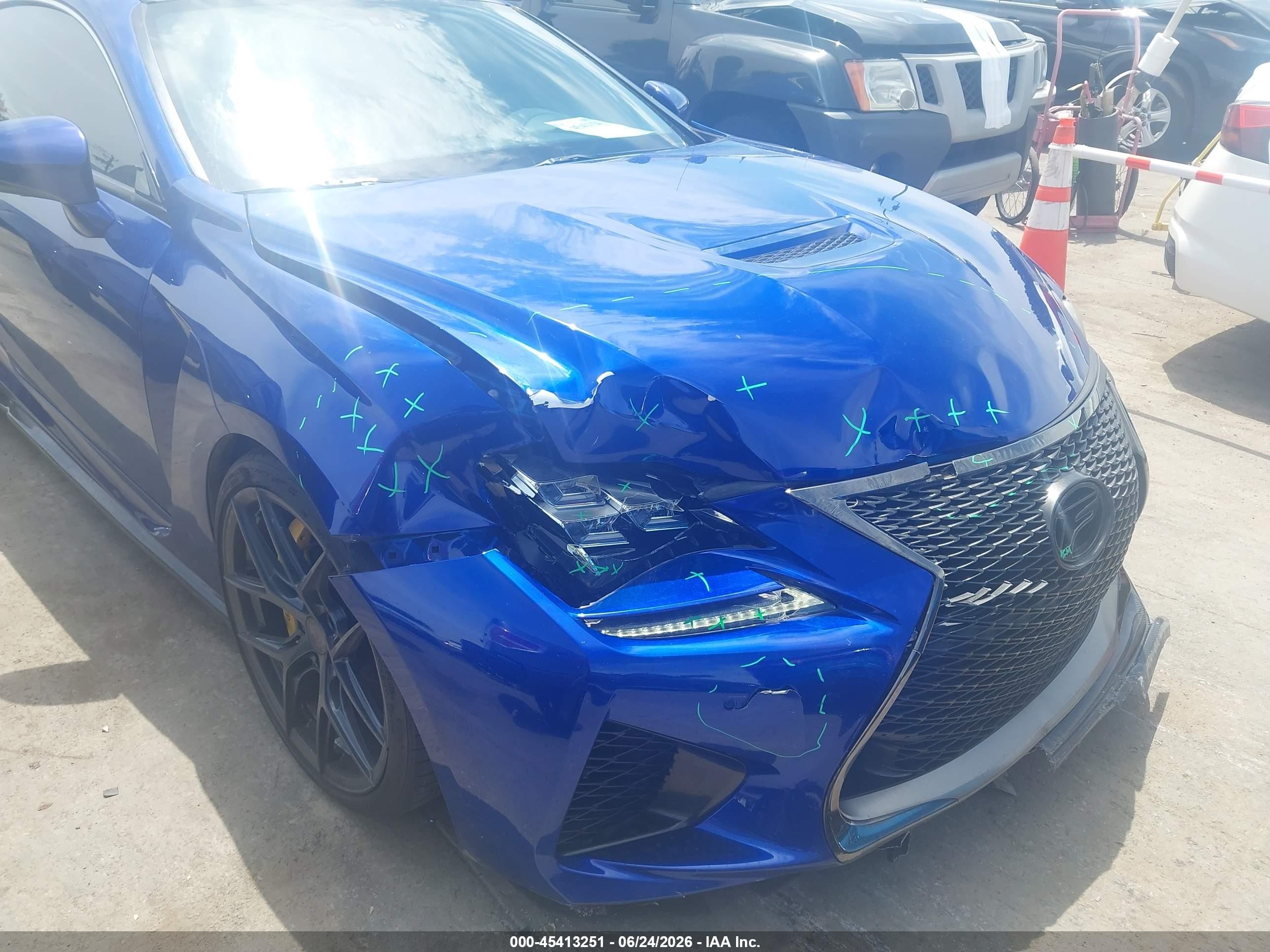 2015 Lexus Rc F   Blue vin: JTHHP5BC2F5002717