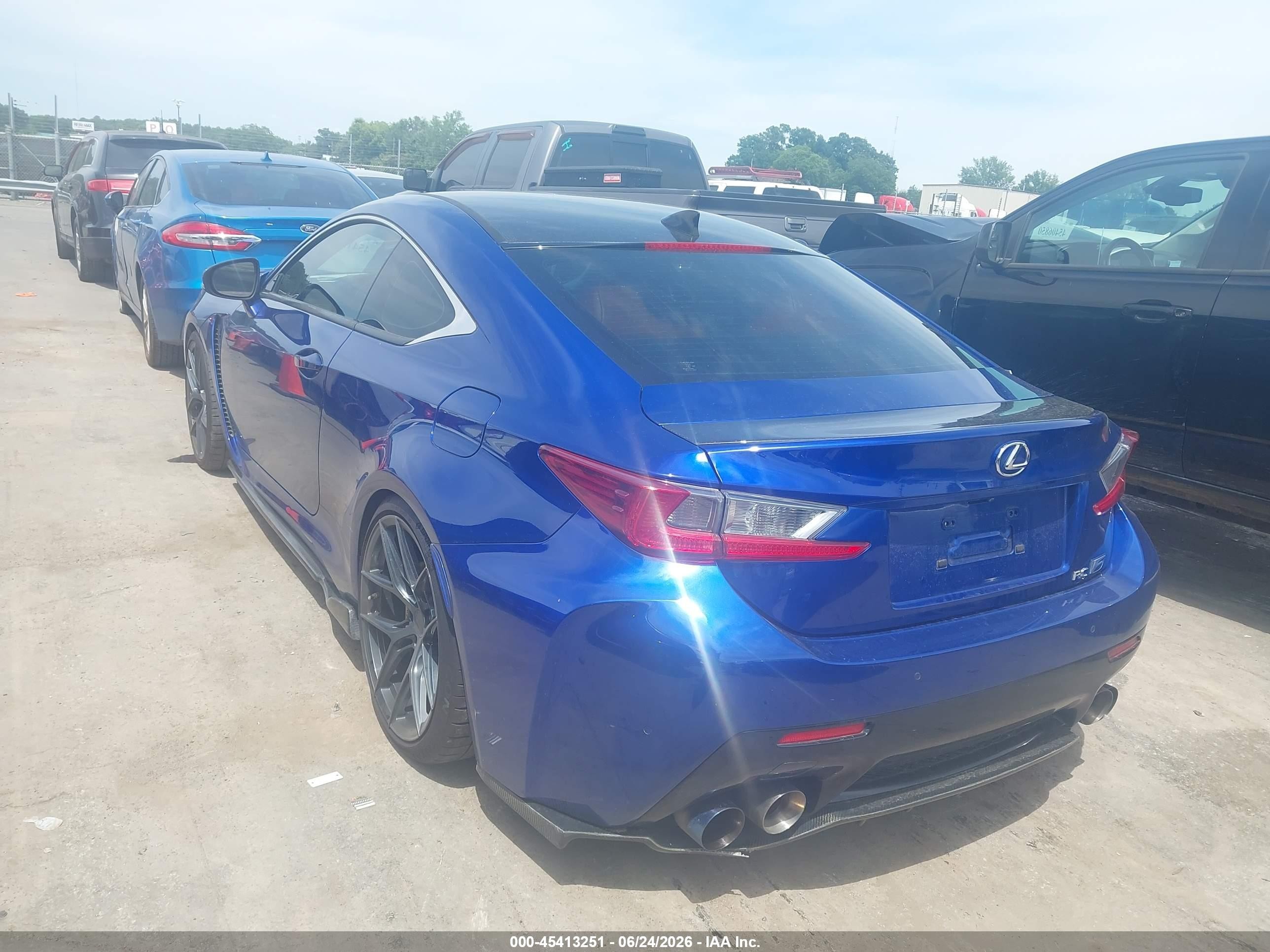 2015 Lexus Rc F   Blue vin: JTHHP5BC2F5002717