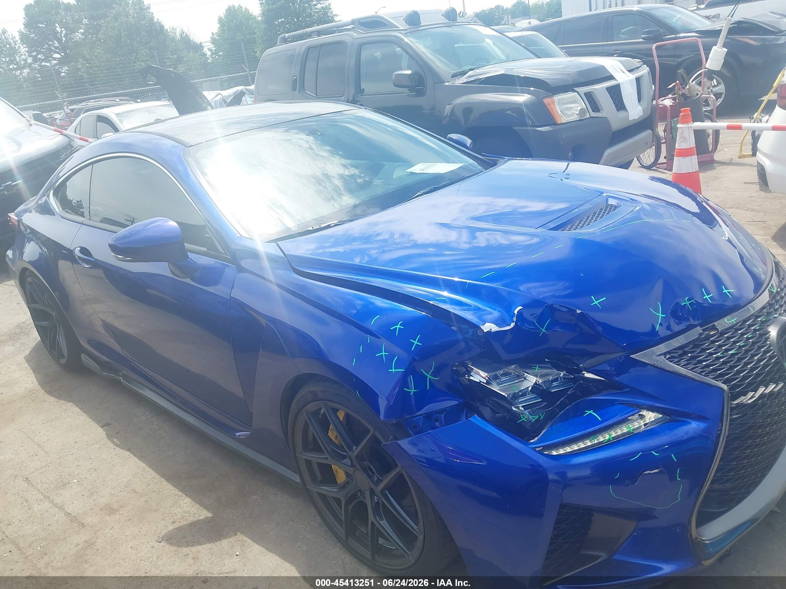 2015 Lexus Rc F   Blue vin: JTHHP5BC2F5002717