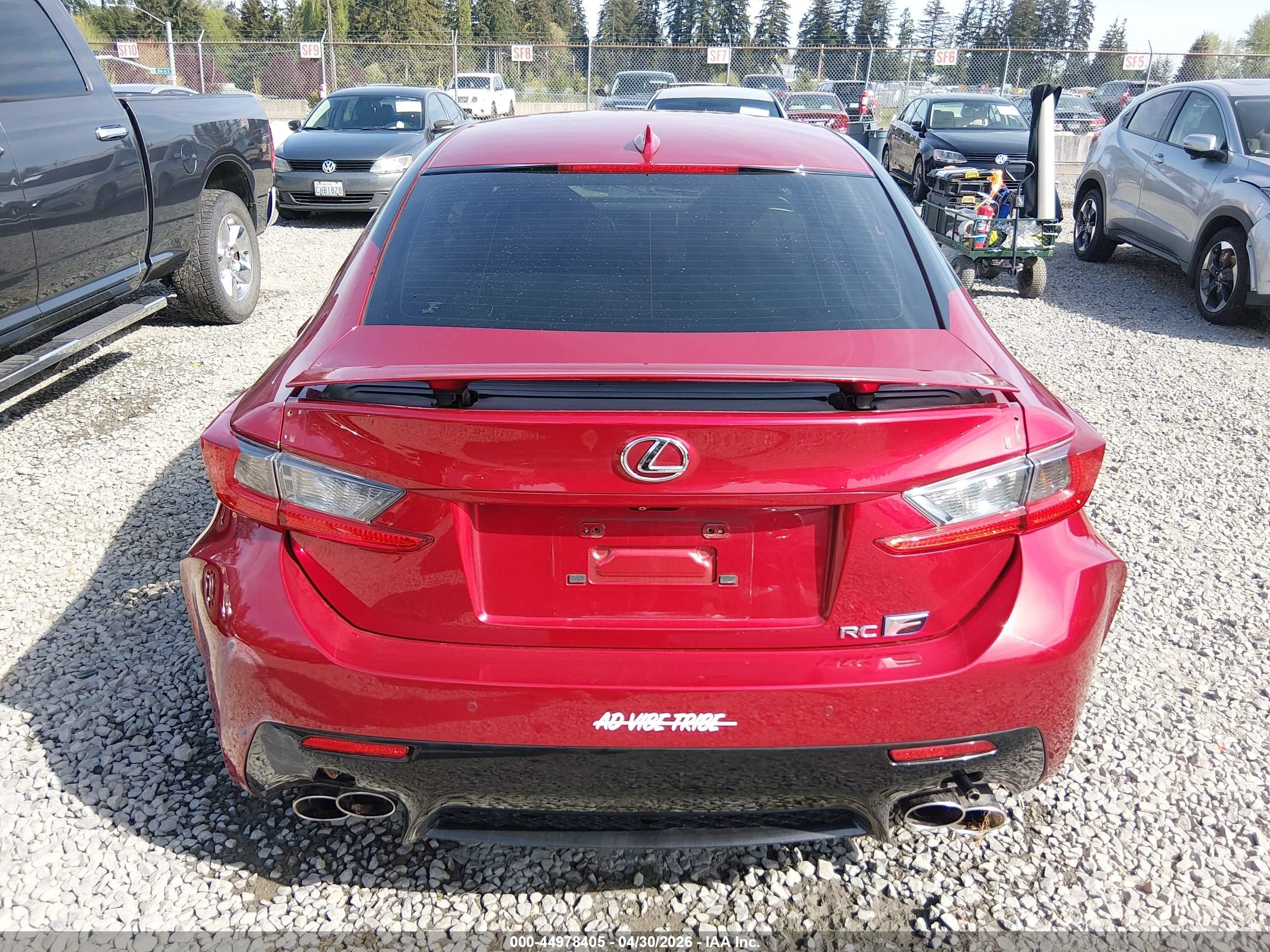 2015 Lexus Rc F   Red vin: JTHHP5BC7F5000607