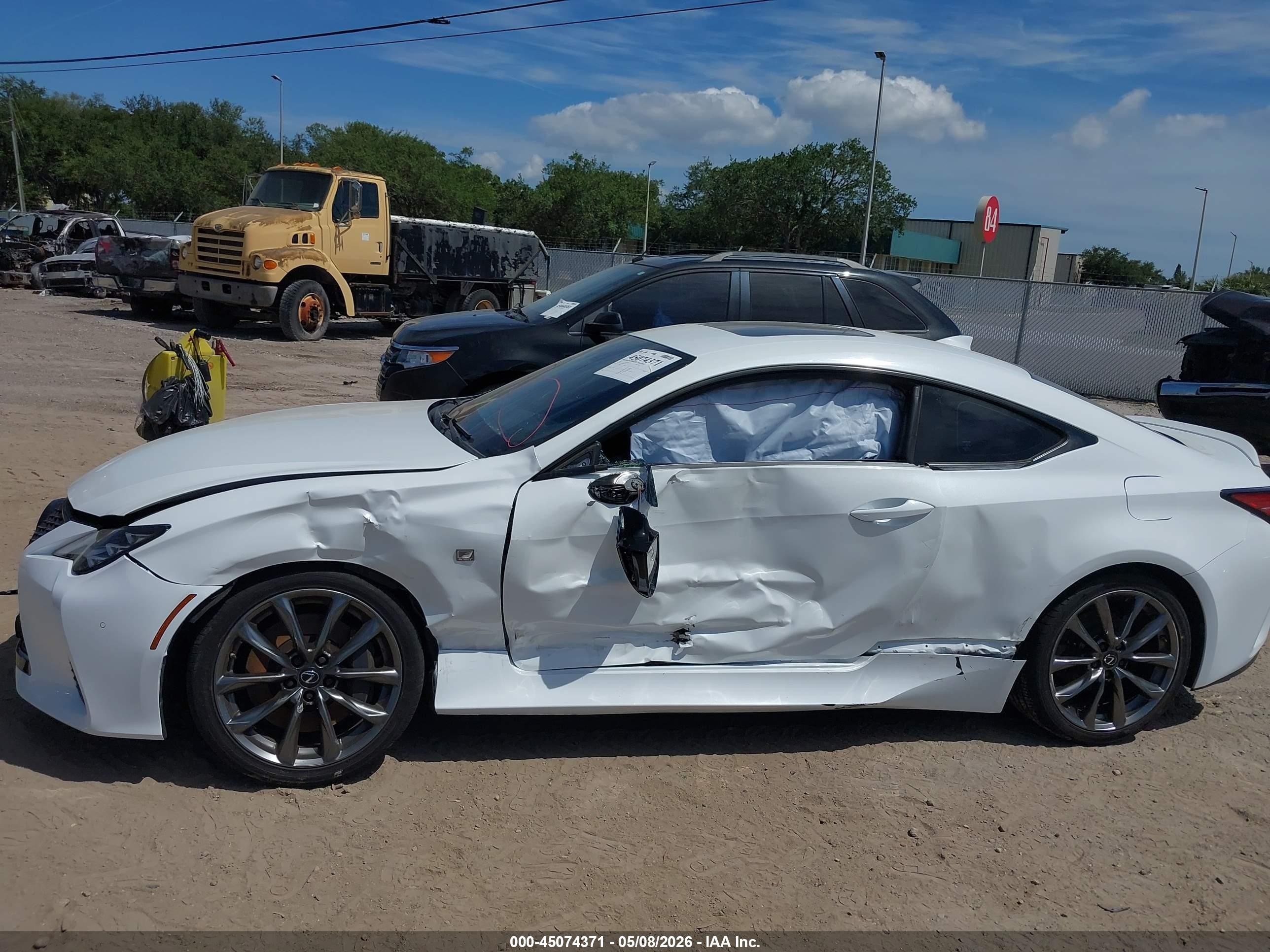 2019 Lexus Rc 350 F Sport White vin: JTHHZ5BC9K5019731
