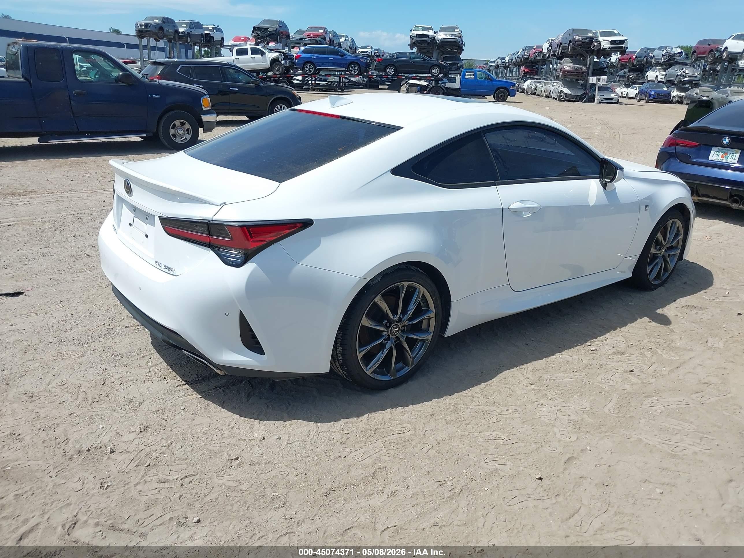 2019 Lexus Rc 350 F Sport White vin: JTHHZ5BC9K5019731