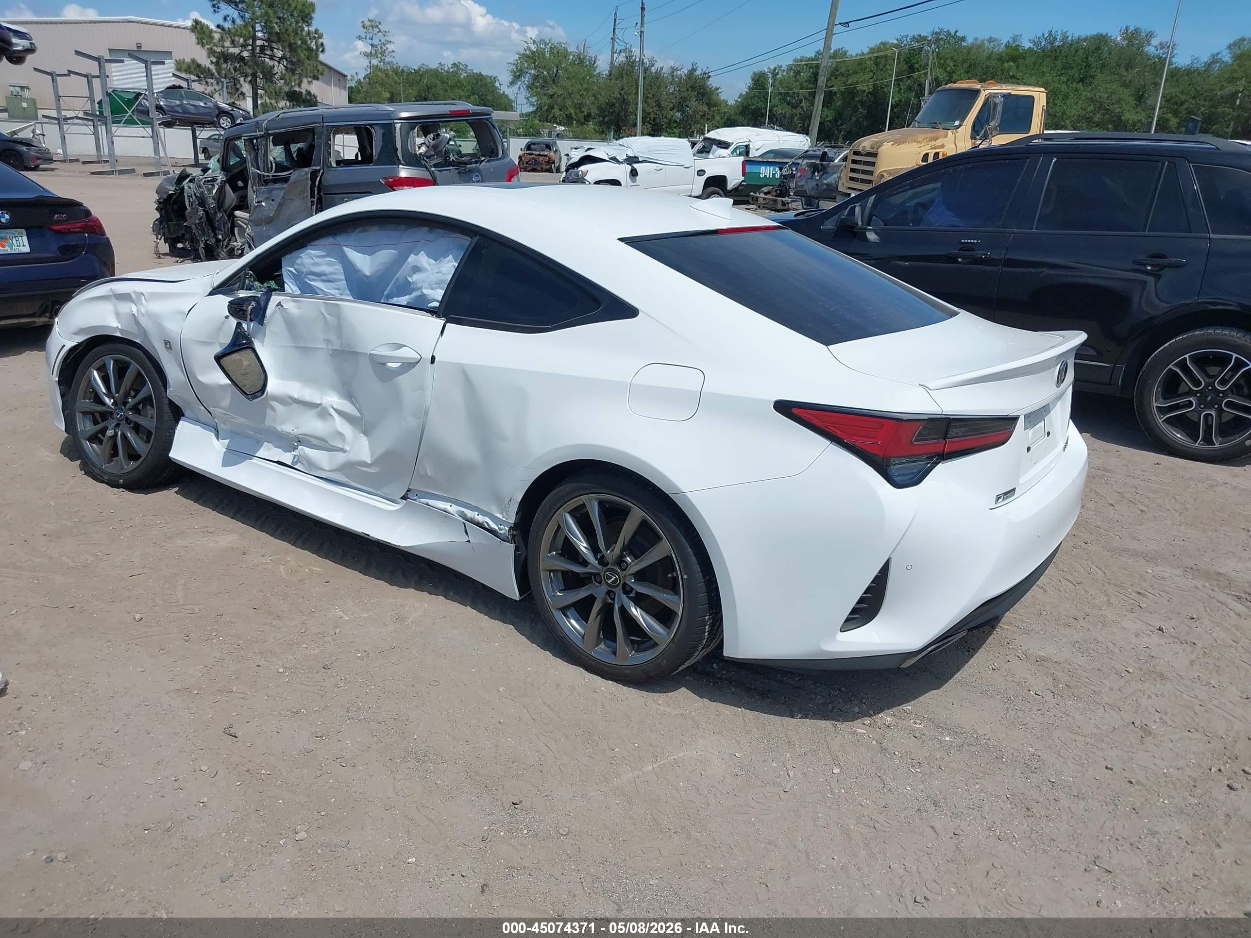 2019 Lexus Rc 350 F Sport White vin: JTHHZ5BC9K5019731