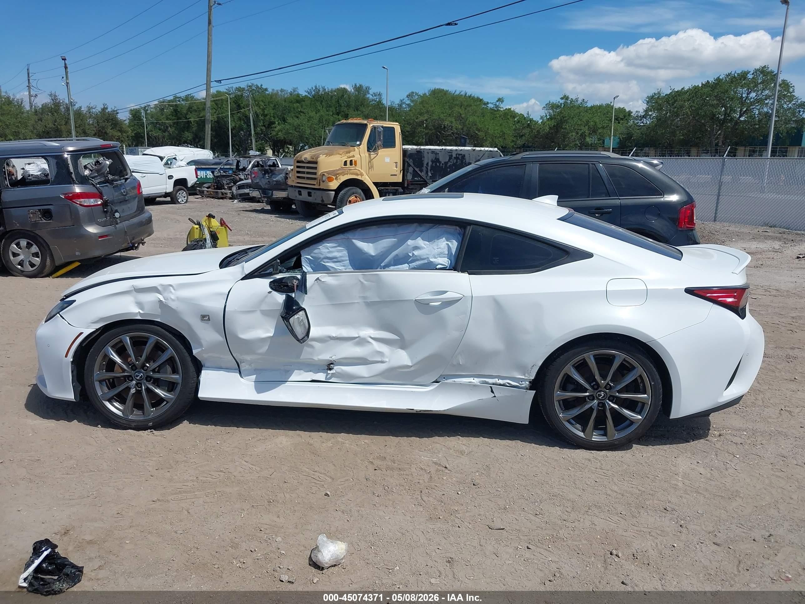 2019 Lexus Rc 350 F Sport White vin: JTHHZ5BC9K5019731