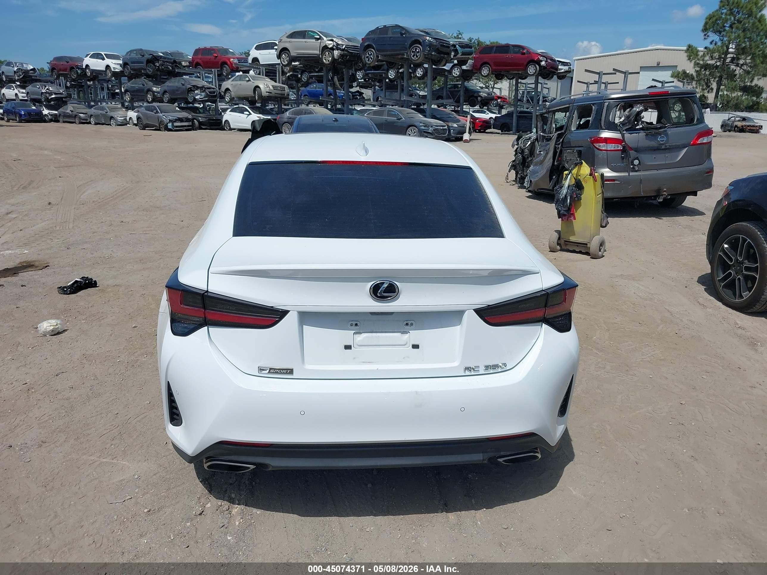 2019 Lexus Rc 350 F Sport White vin: JTHHZ5BC9K5019731